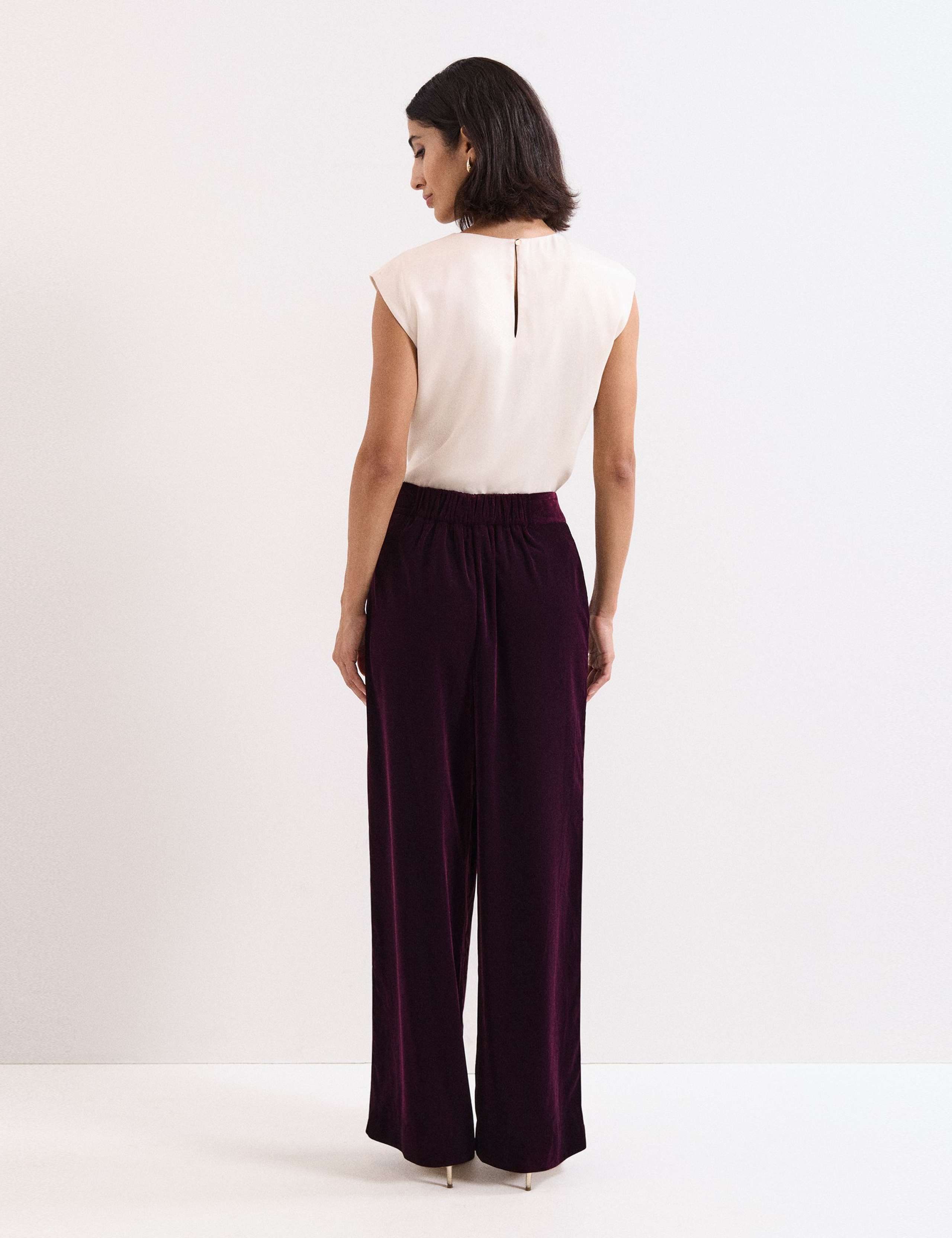 Velvet Wide Leg Trousers 4 of 5