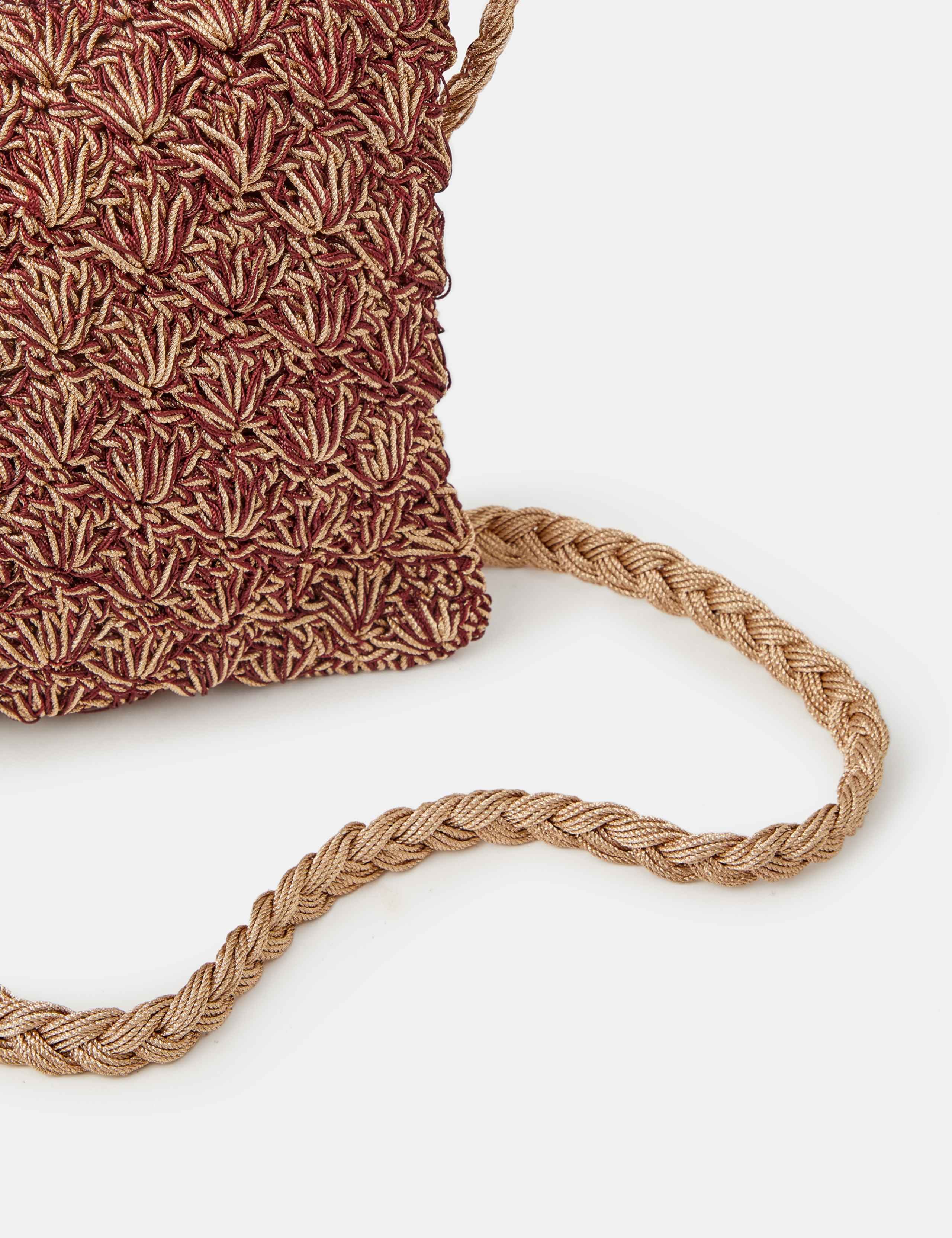 Metallic Woven Cross Body Bag 4 of 5