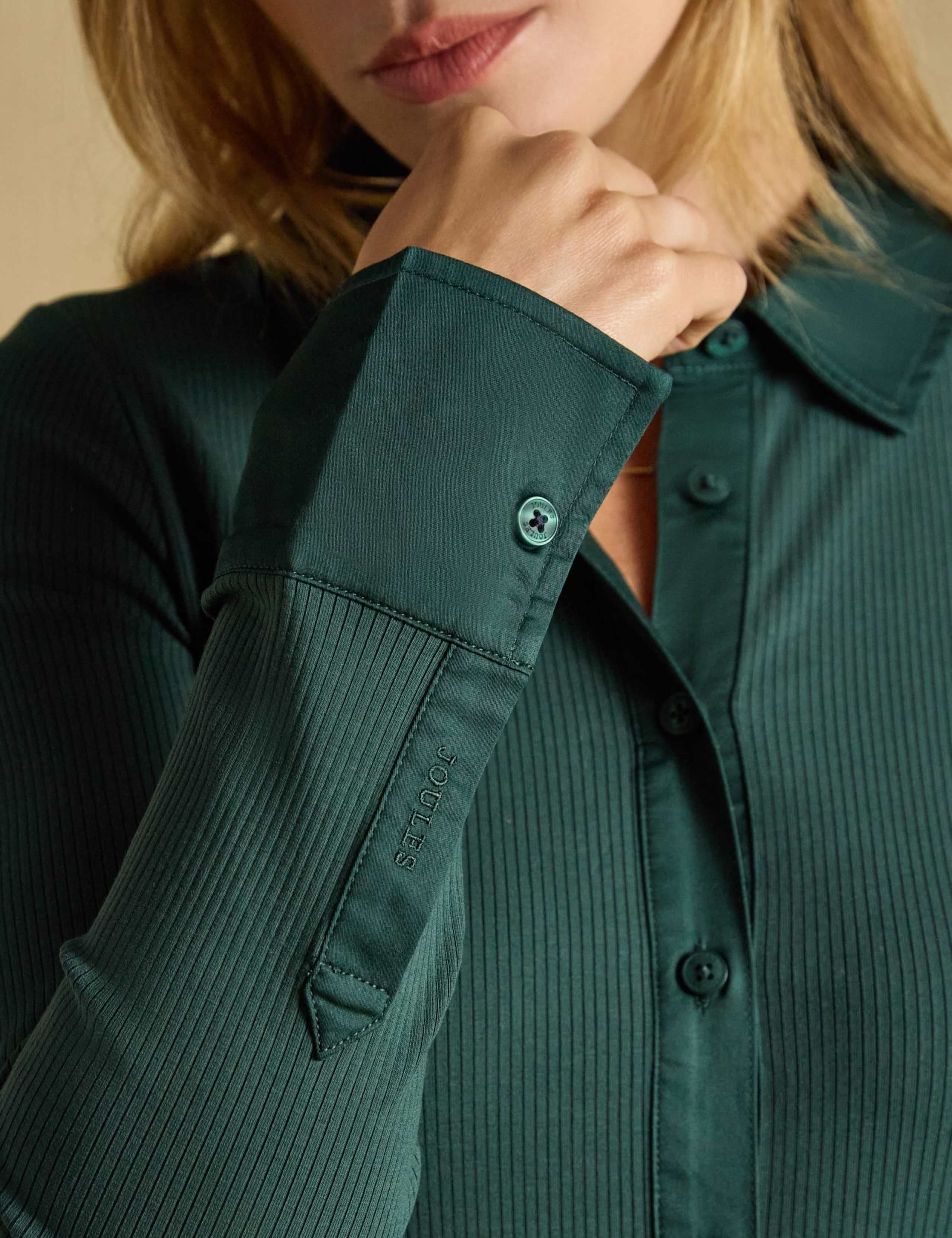 Cotton Rich Ribbed Jersey Shirt 5 of 8