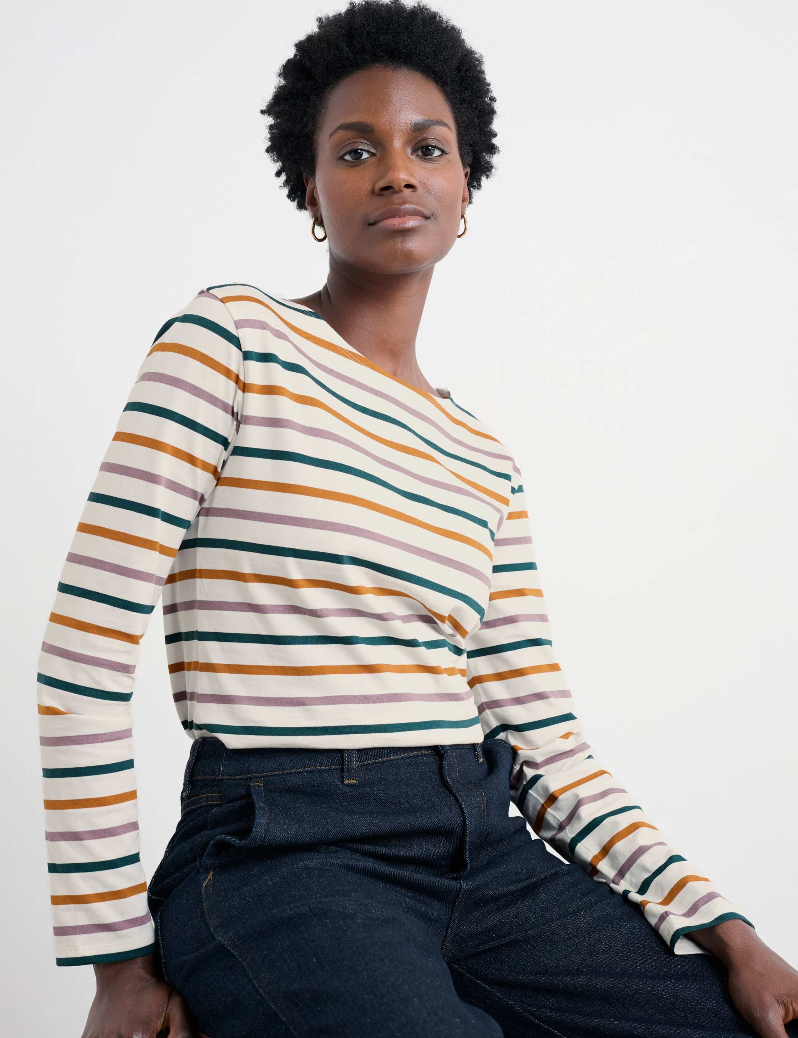 Pure Cotton Striped Top 3 of 5
