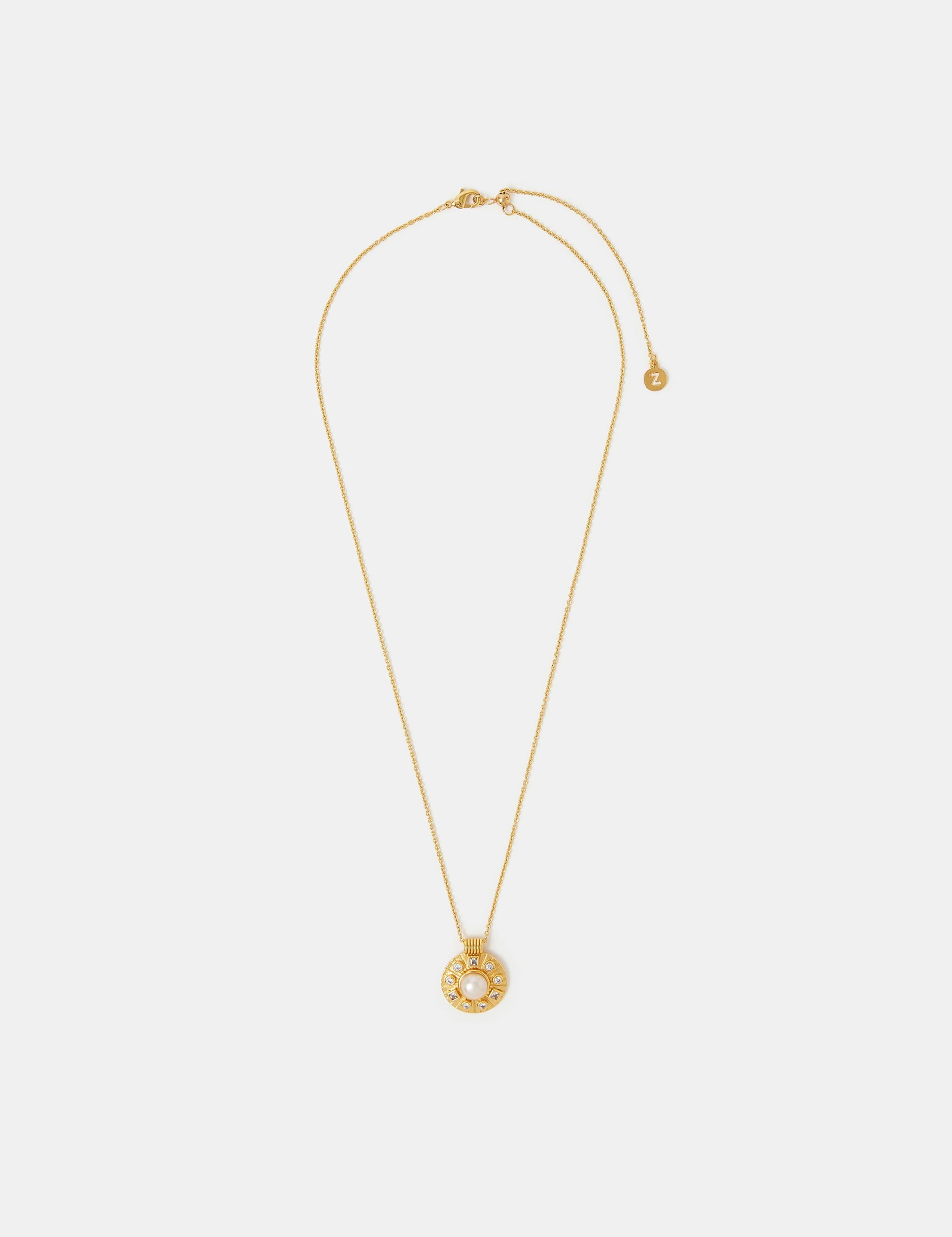 Gold Plated Coin Pendant Necklace 1 of 2