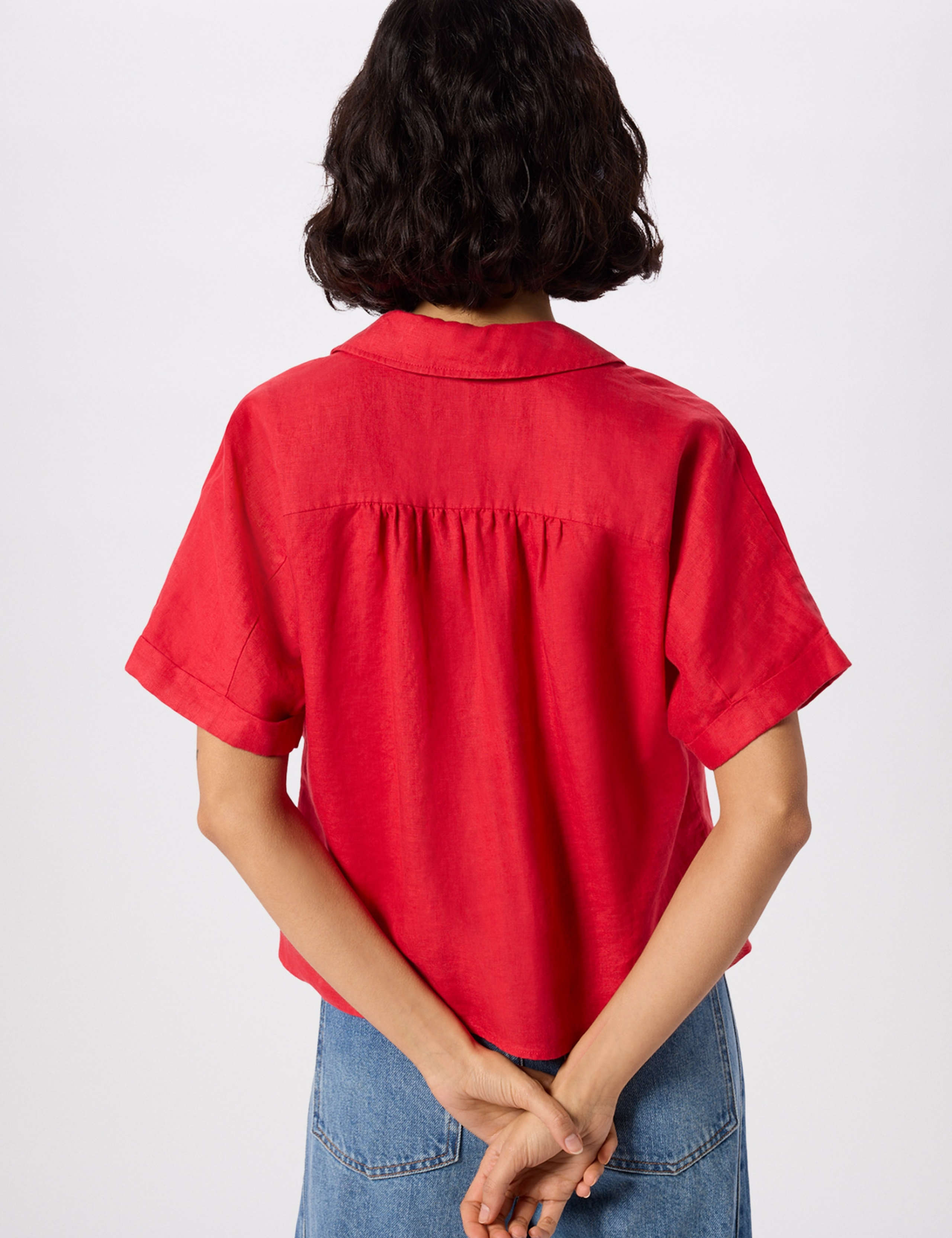 Pure Linen Gathered Shirt 4 of 5