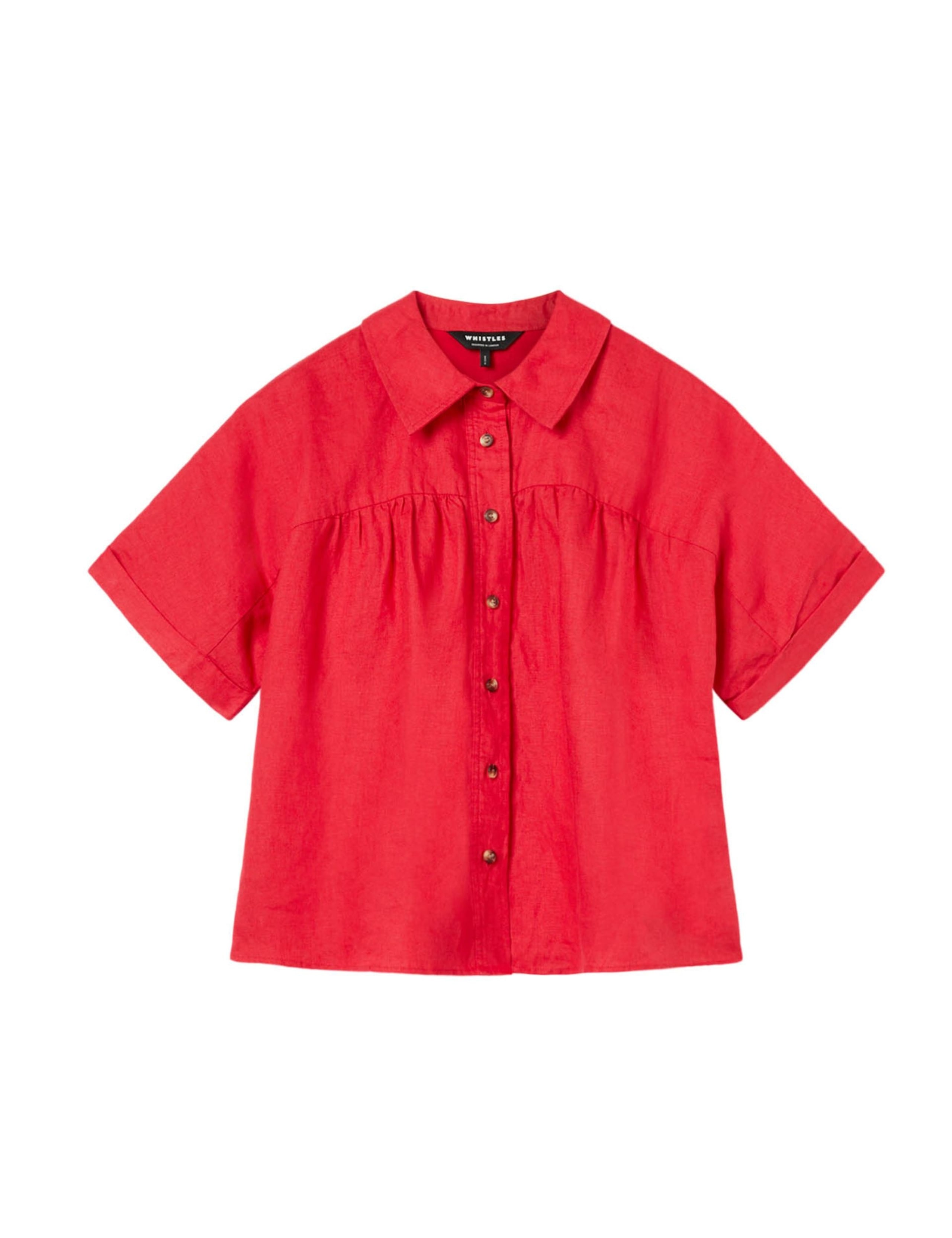 Pure Linen Gathered Shirt 2 of 5