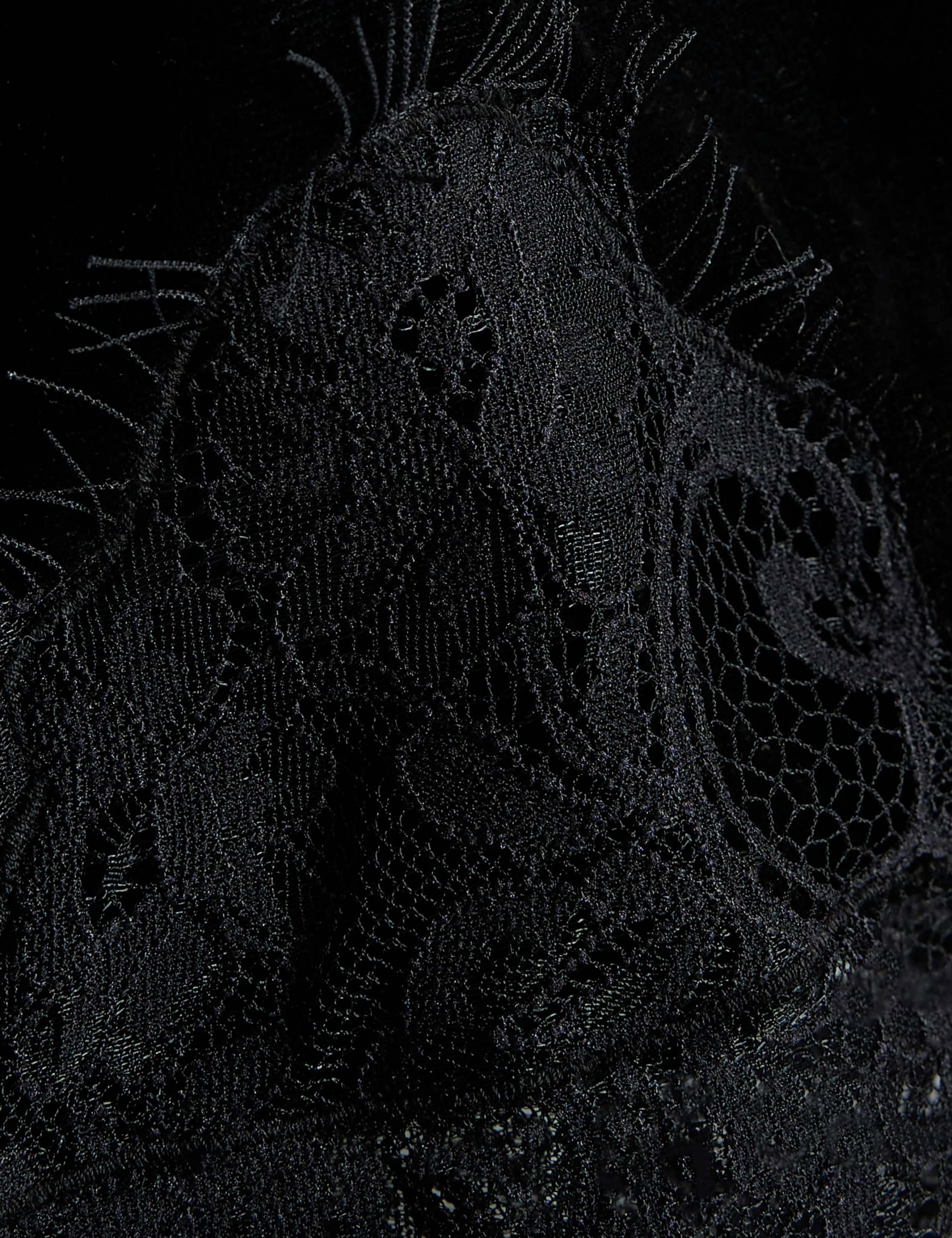 Velvet Lace Trim Midi Skirt 2 of 6