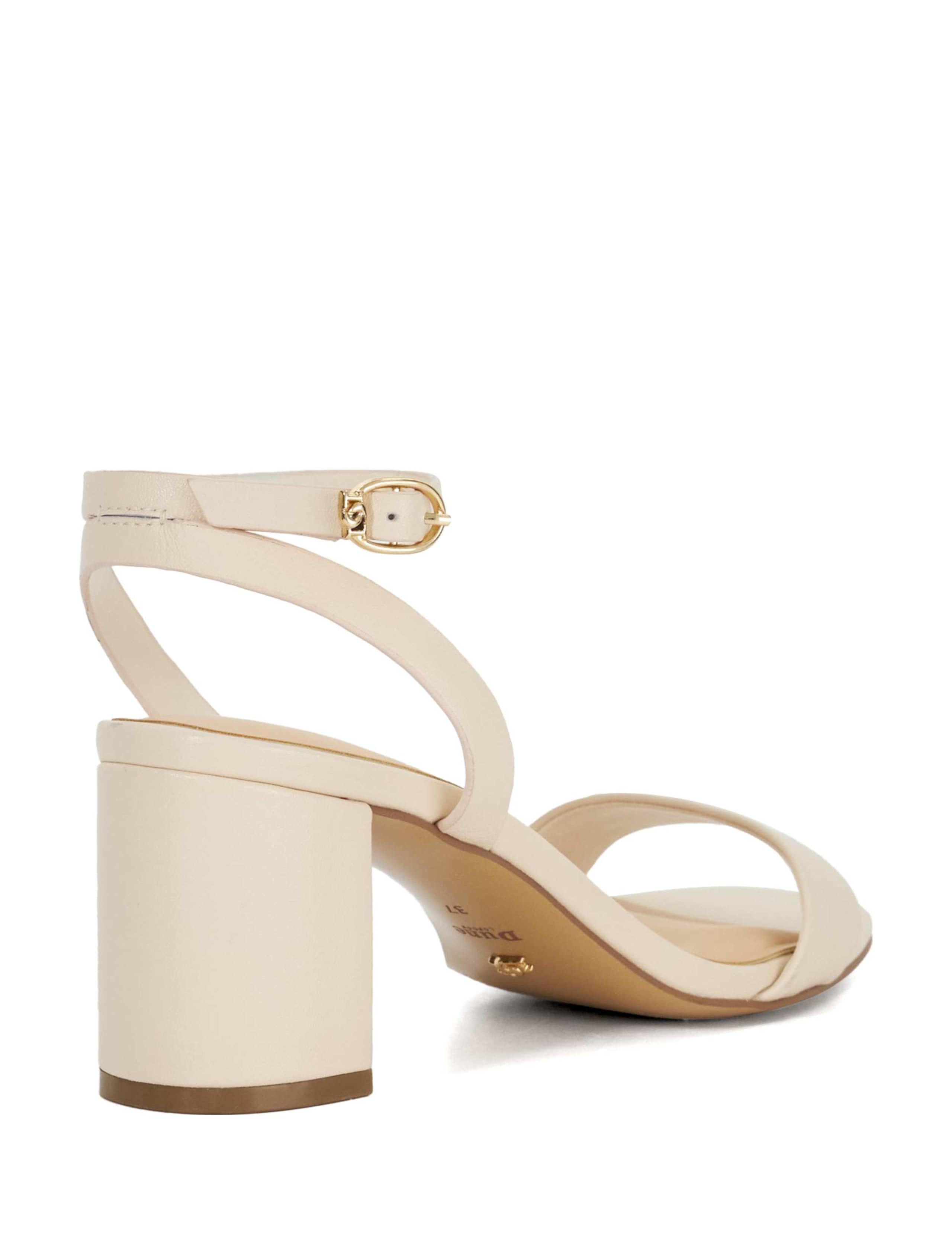 Leather Ankle Strap Block Heel Sandals 3 of 5