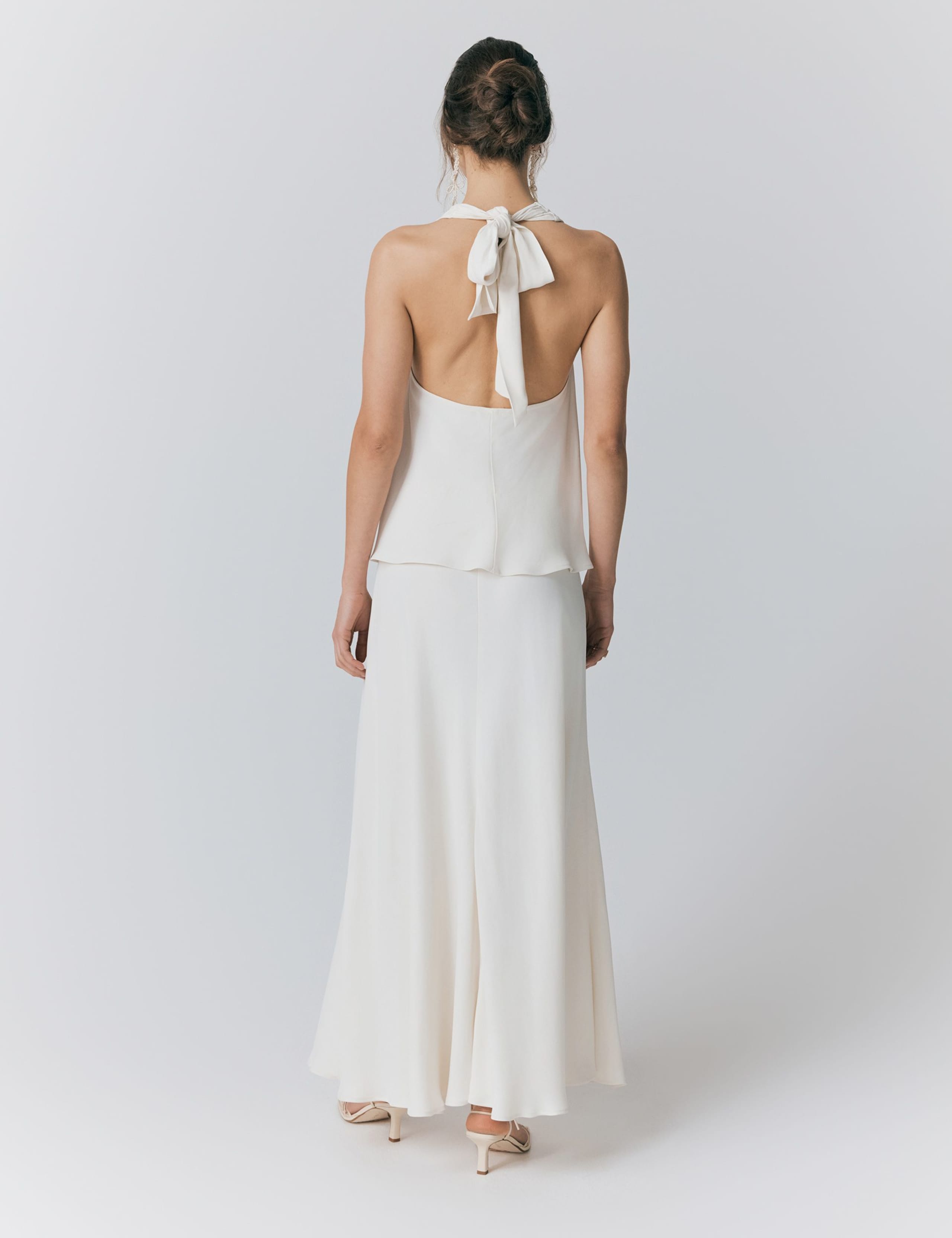 Satin Maxi Slip Skirt 3 of 5