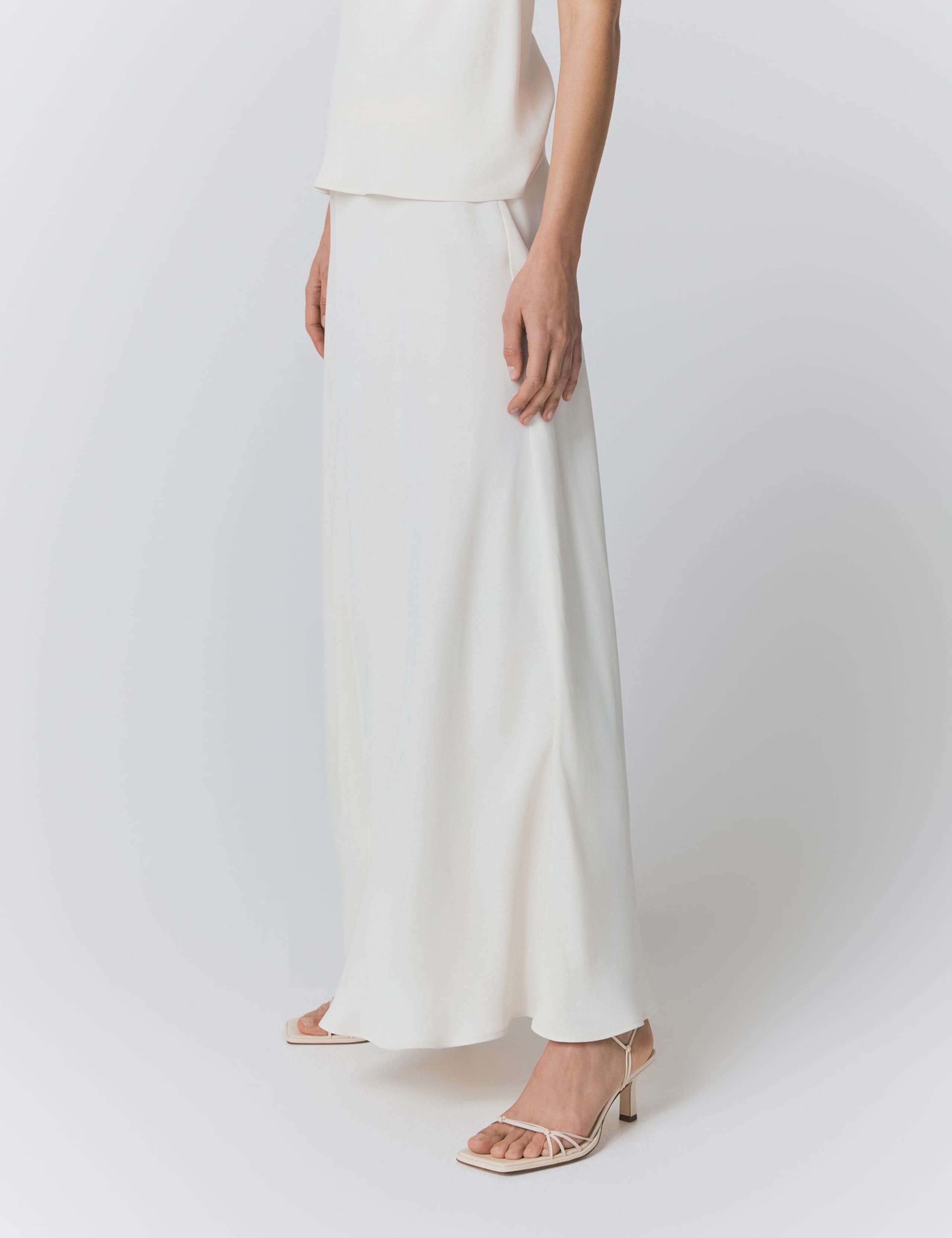 Satin Maxi Slip Skirt 4 of 5