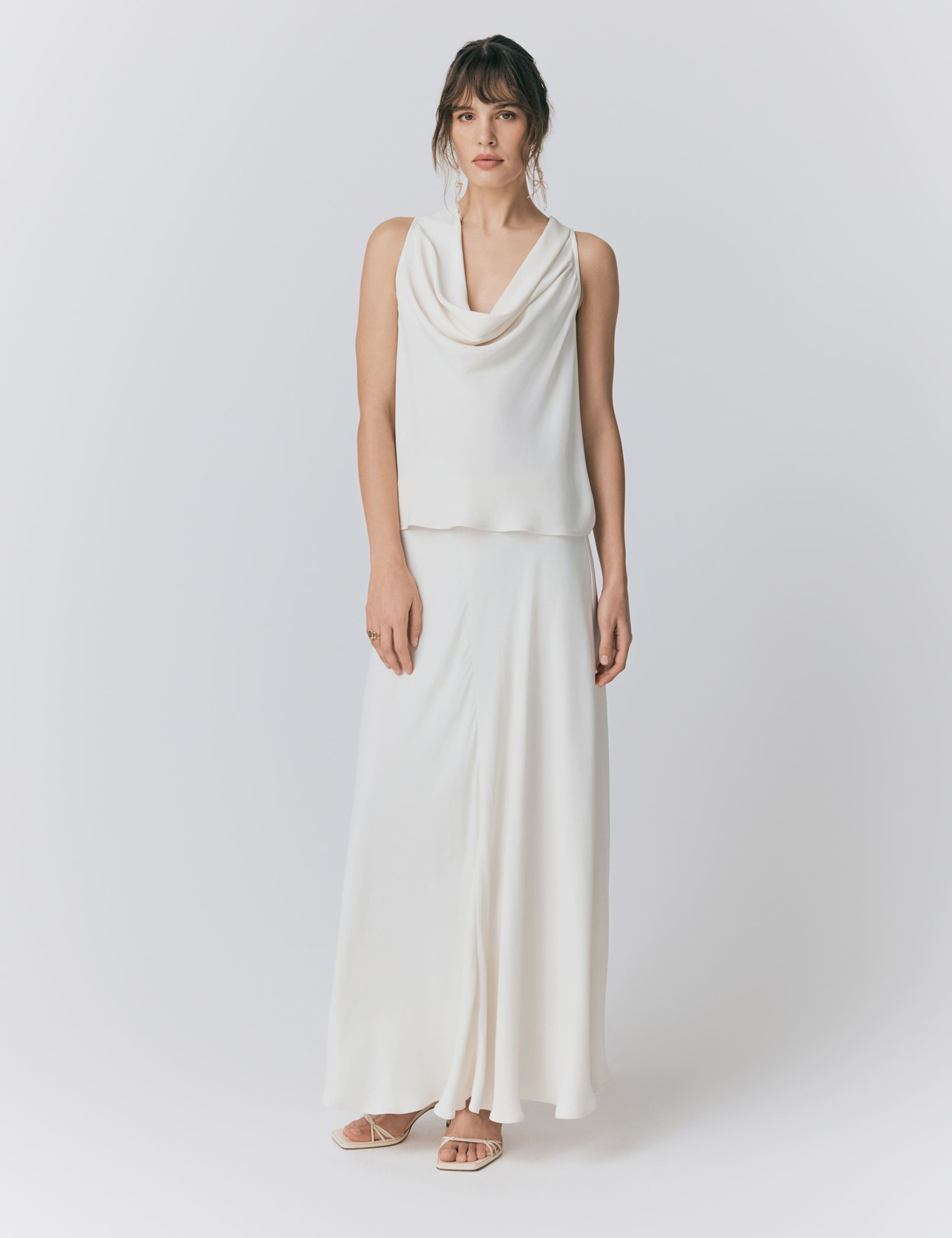 Satin Maxi Slip Skirt 5 of 5