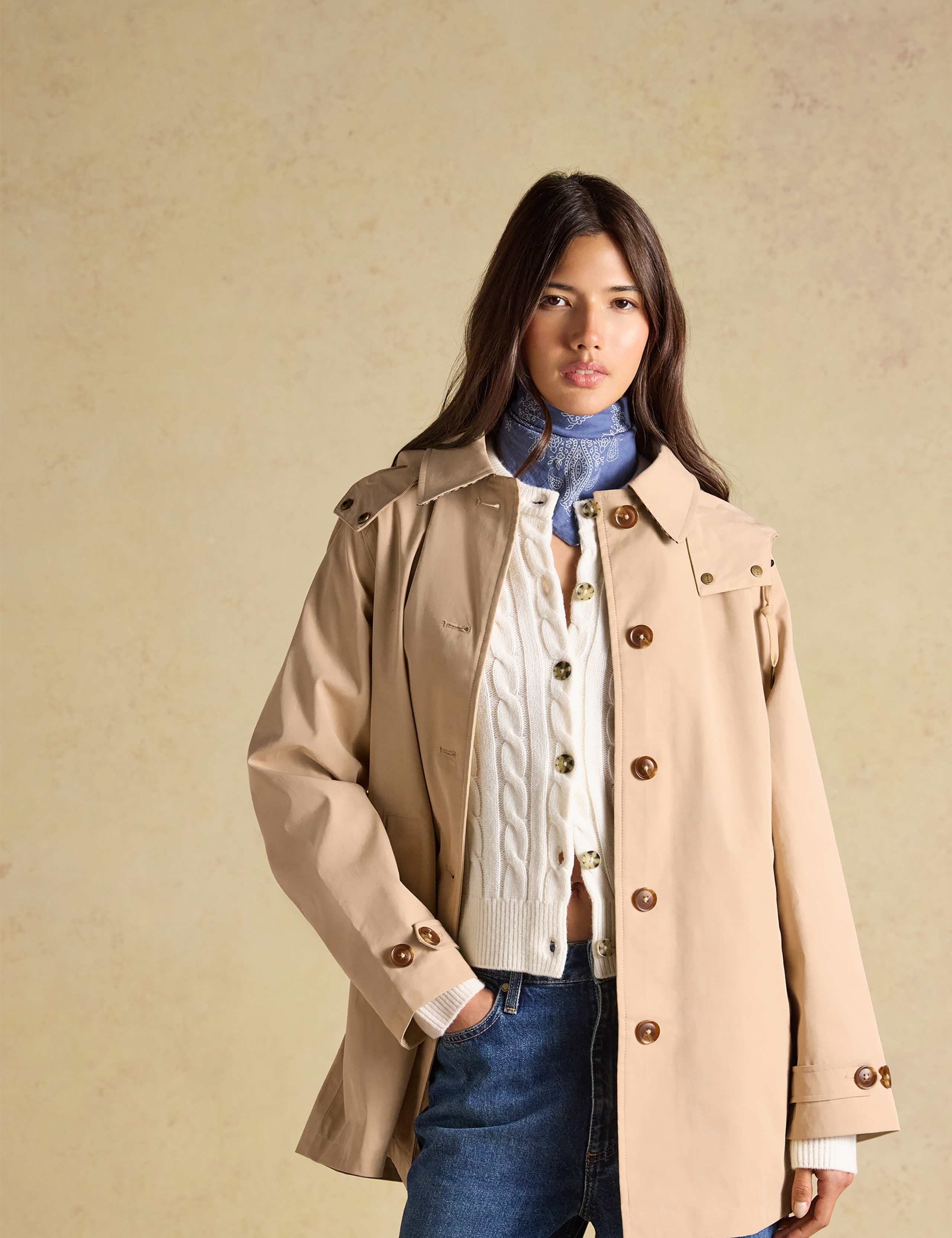 Cotton Rich Waterproof Hooded Raincoat 6 of 11