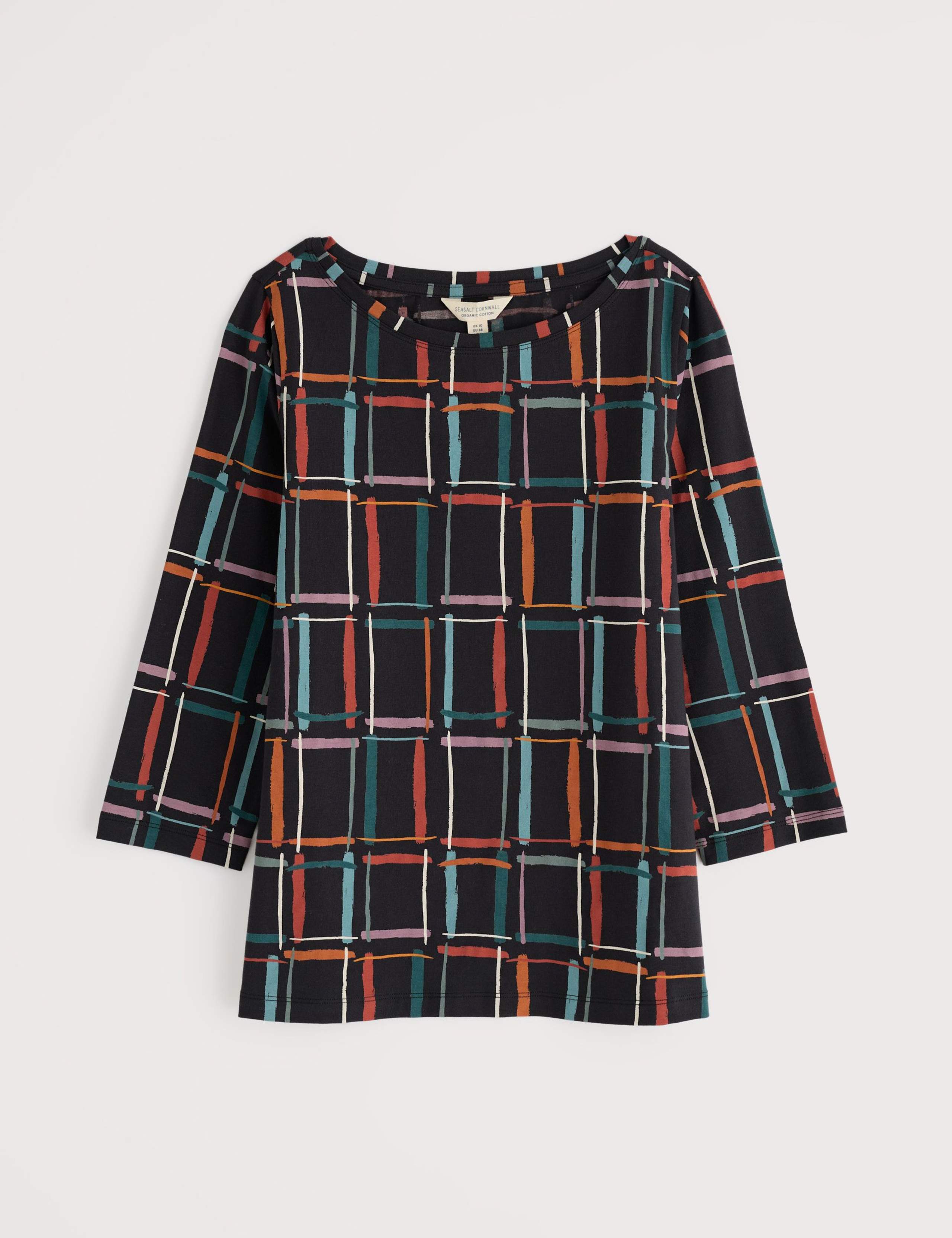 Cotton Rich Jersey Geometric Top 2 of 5