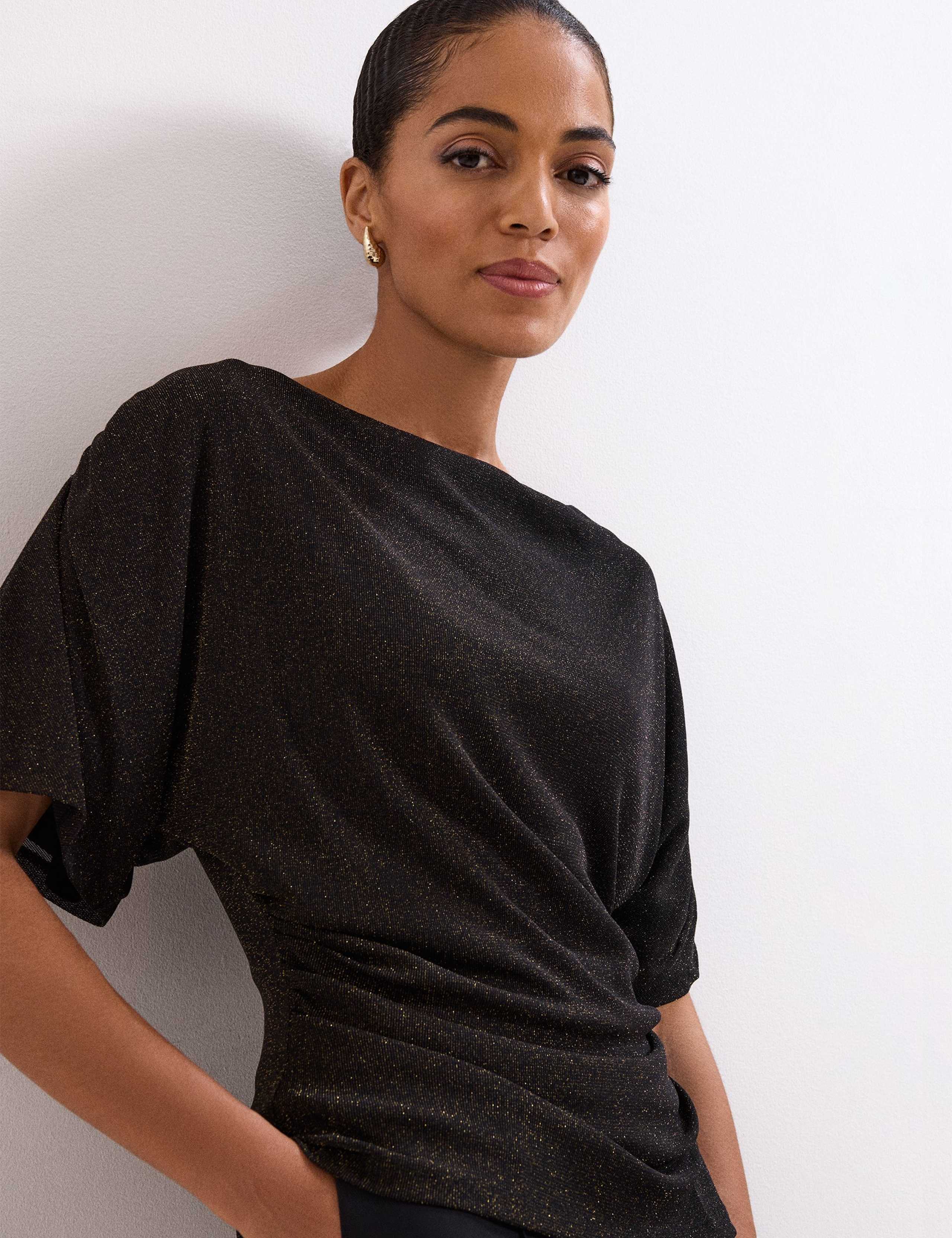 Sparkly Cowl Neck Top 6 of 8