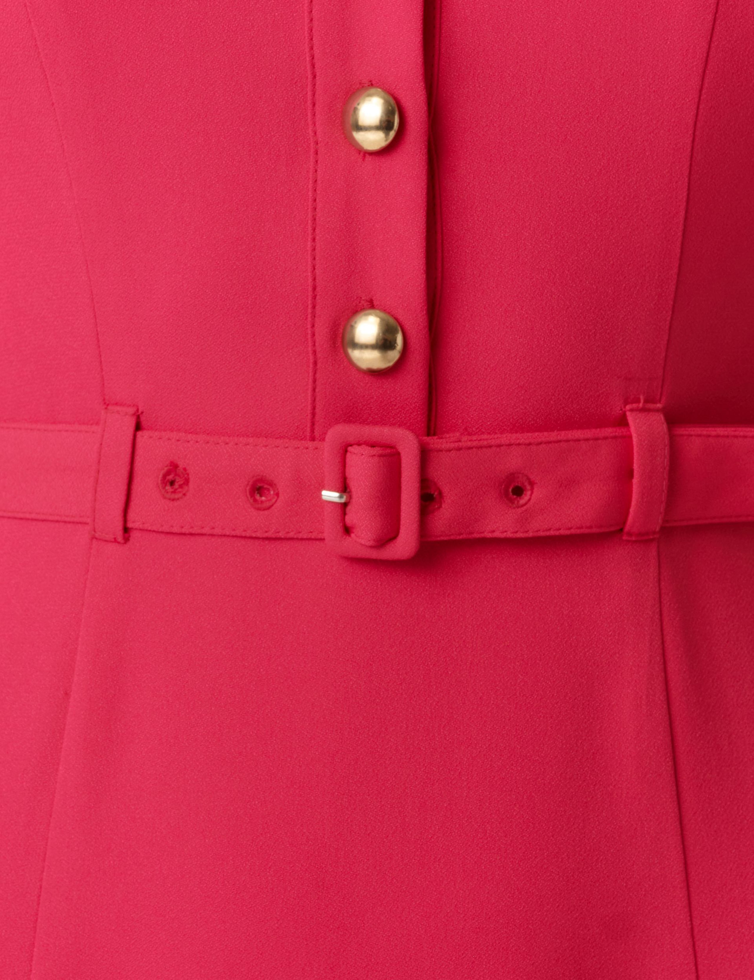 Collared Belted Midi Shirt Dress 6 of 6