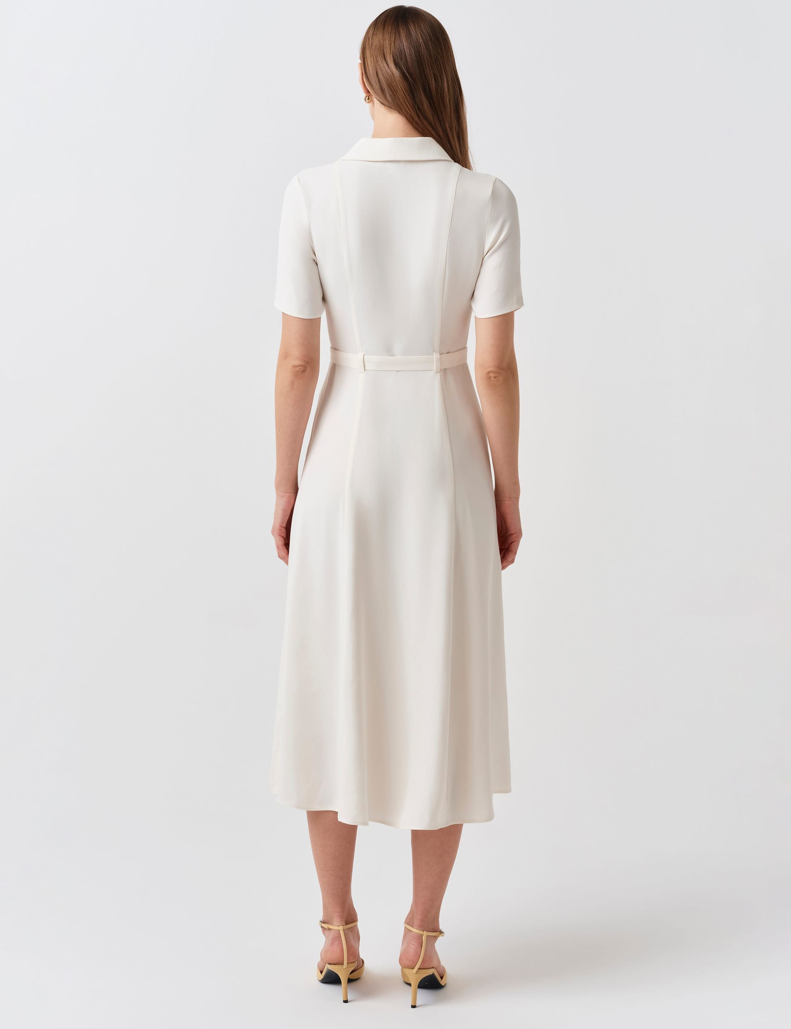 Collared Belted Midi Shirt Dress 4 of 6