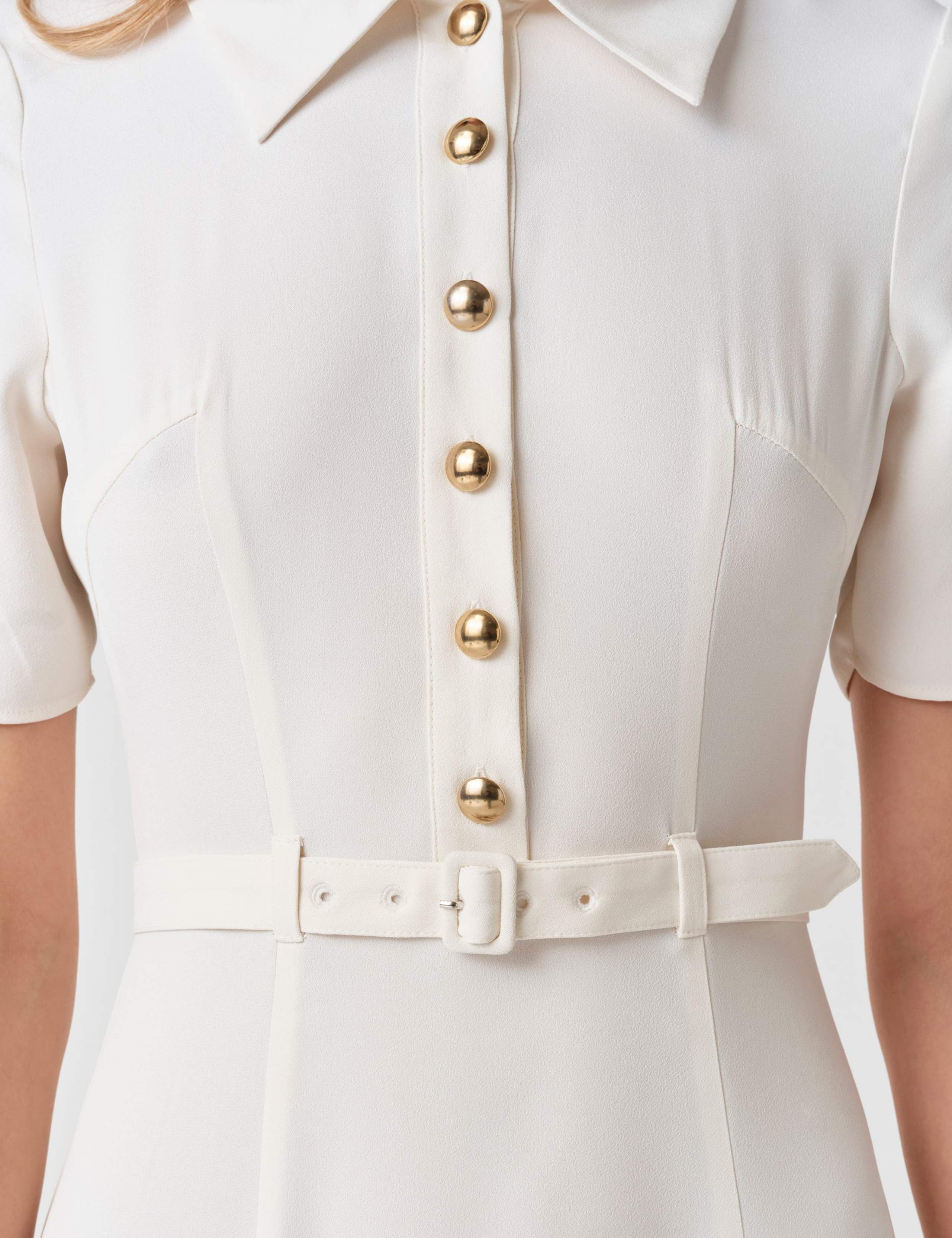 Collared Belted Midi Shirt Dress 6 of 6