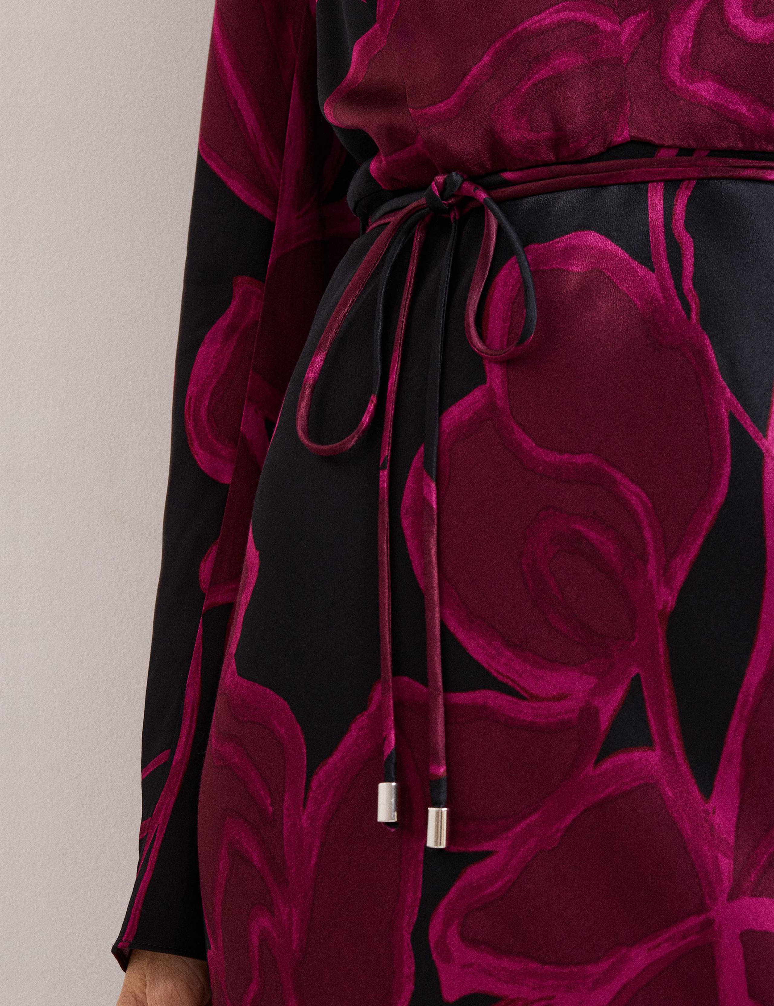 Floral V-Neck Maxi Waisted Dress 9 of 9