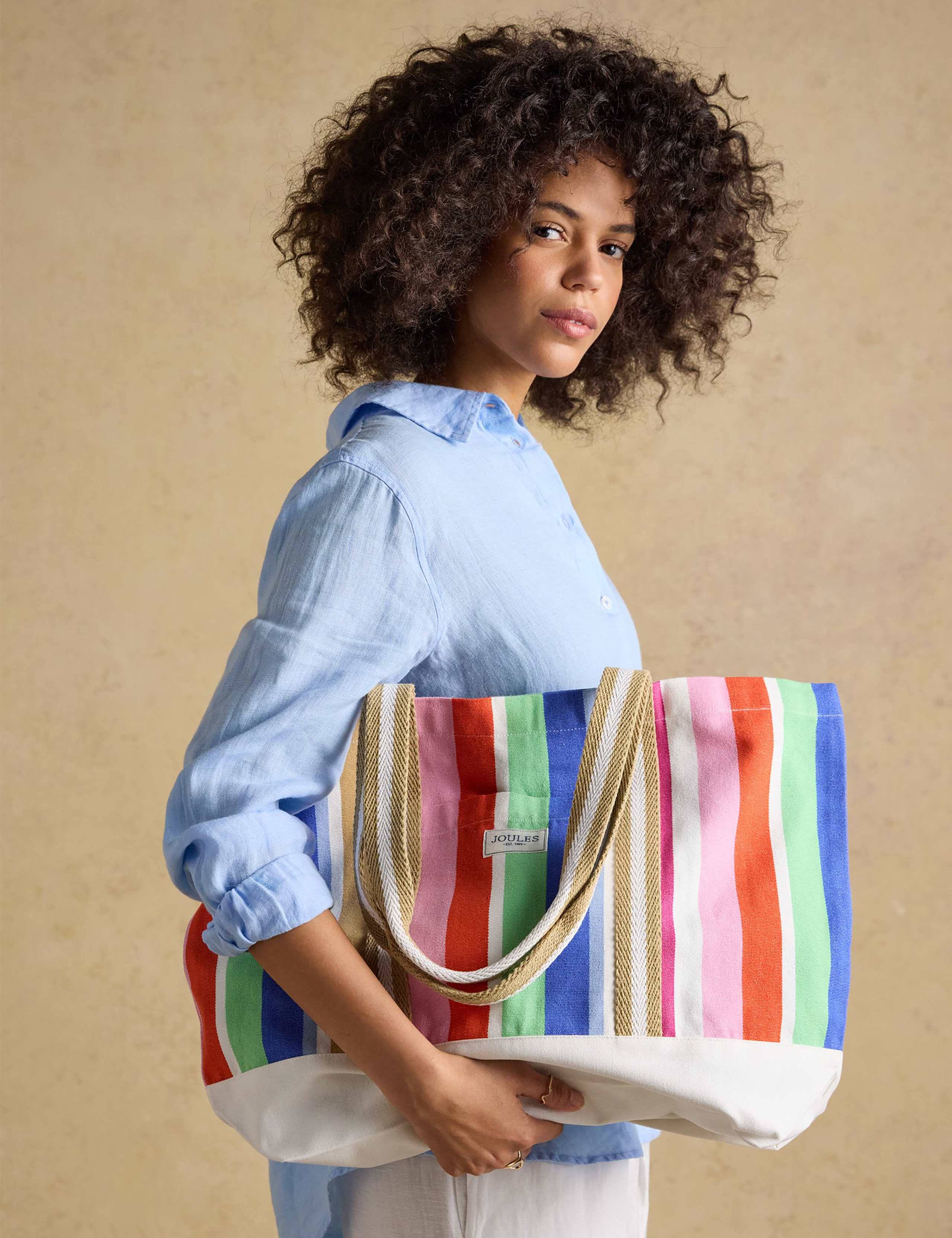 Pure Cotton Striped Tote Bag 2 of 3