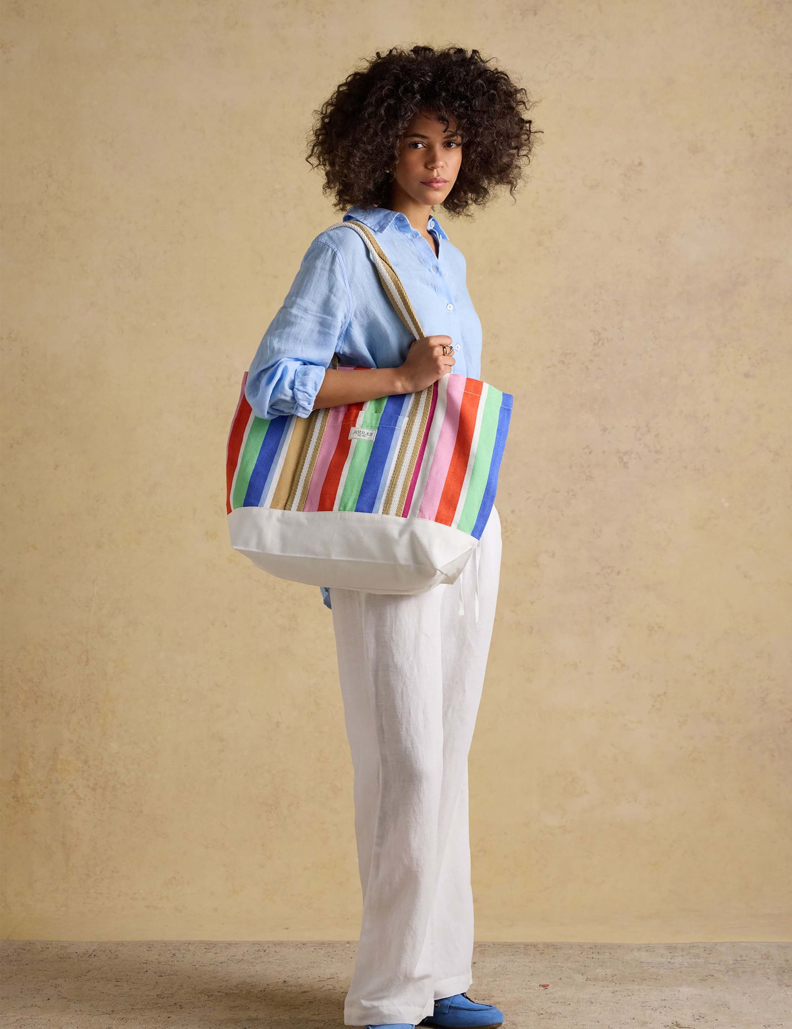 Pure Cotton Striped Tote Bag 3 of 3