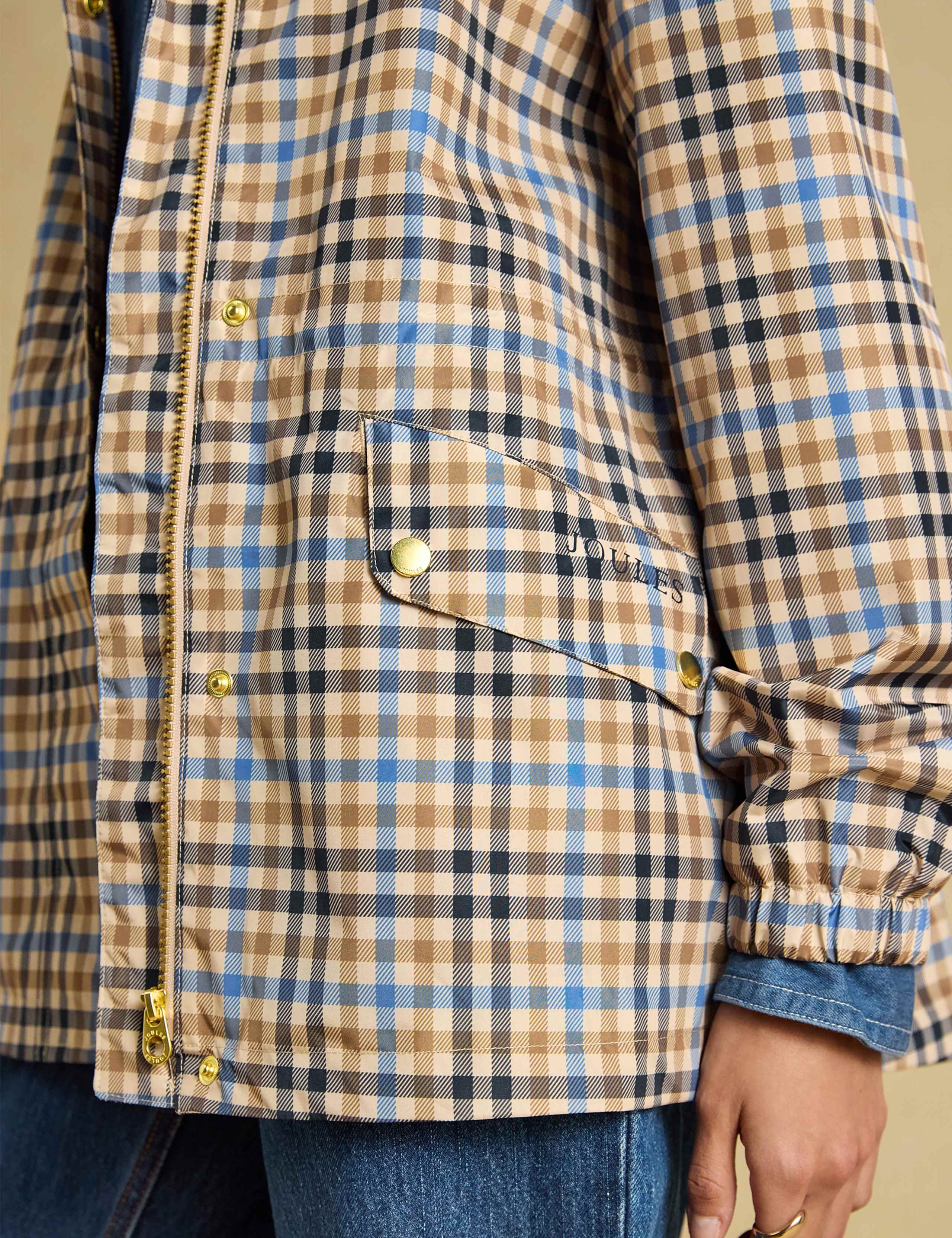 Waterproof Checked Packaway Raincoat 8 of 9