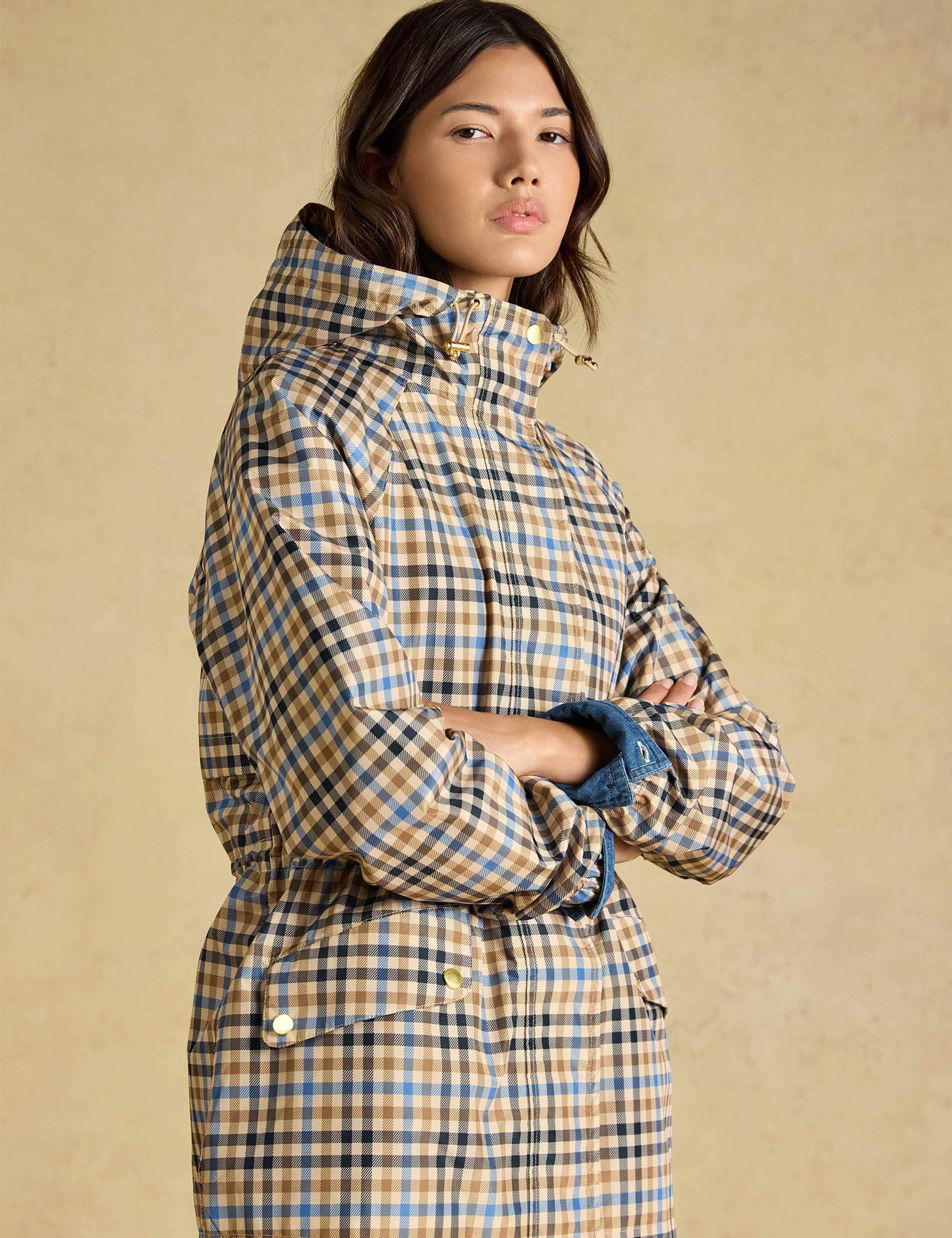 Waterproof Checked Packaway Raincoat 9 of 9