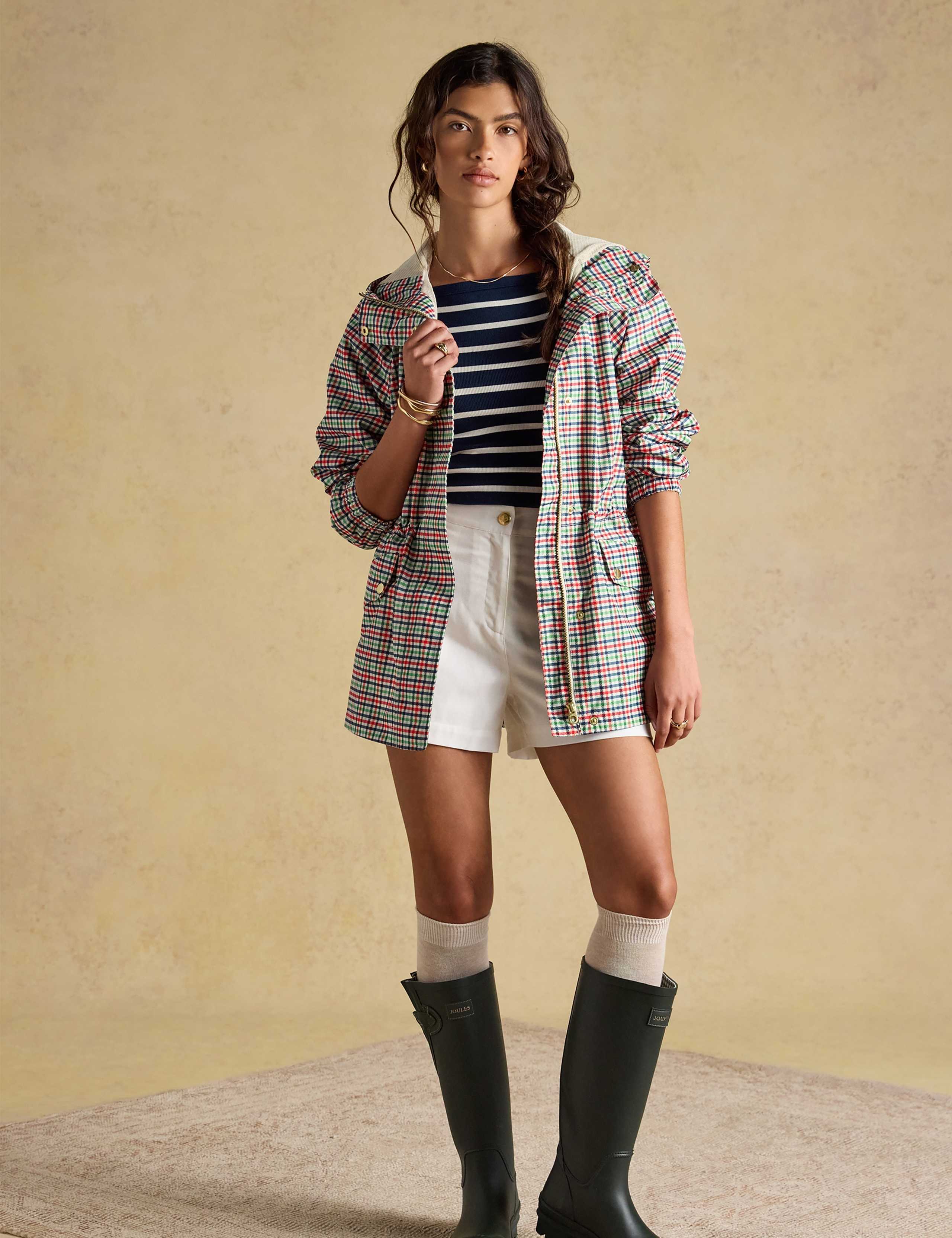 Waterproof Checked Packaway Raincoat 2 of 6