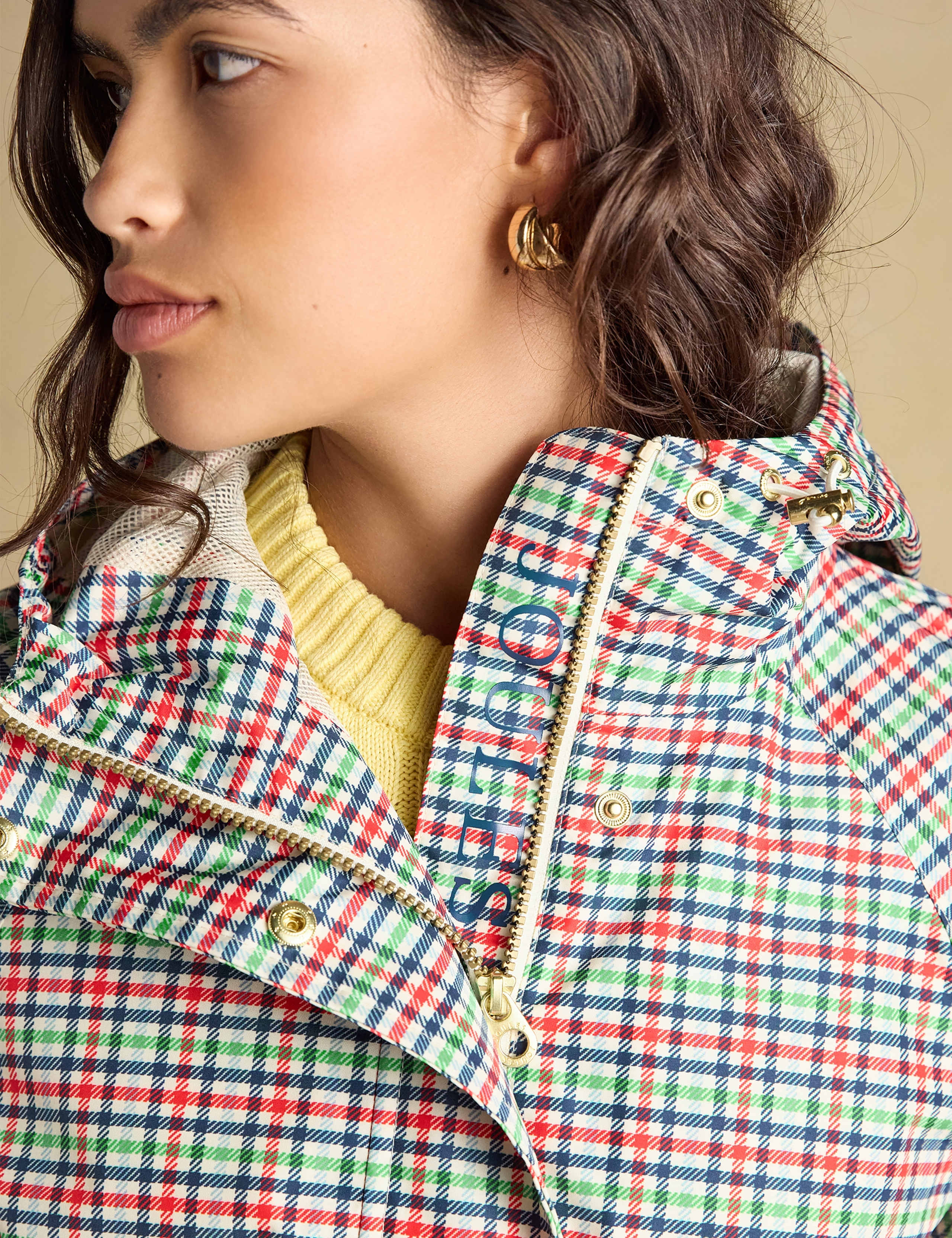 Waterproof Checked Packaway Raincoat 4 of 6