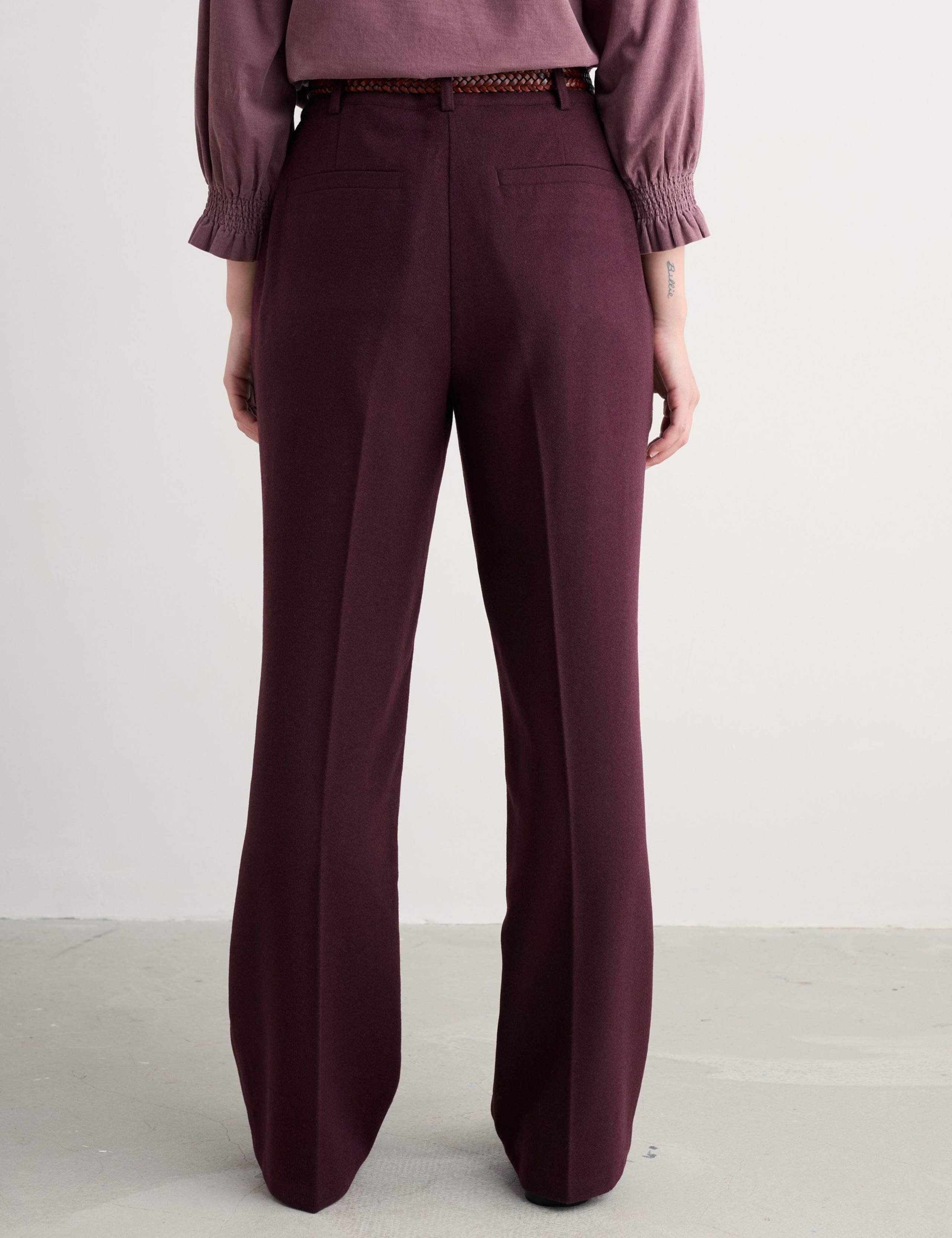 Wool Blend Straight Leg Trousers 4 of 5