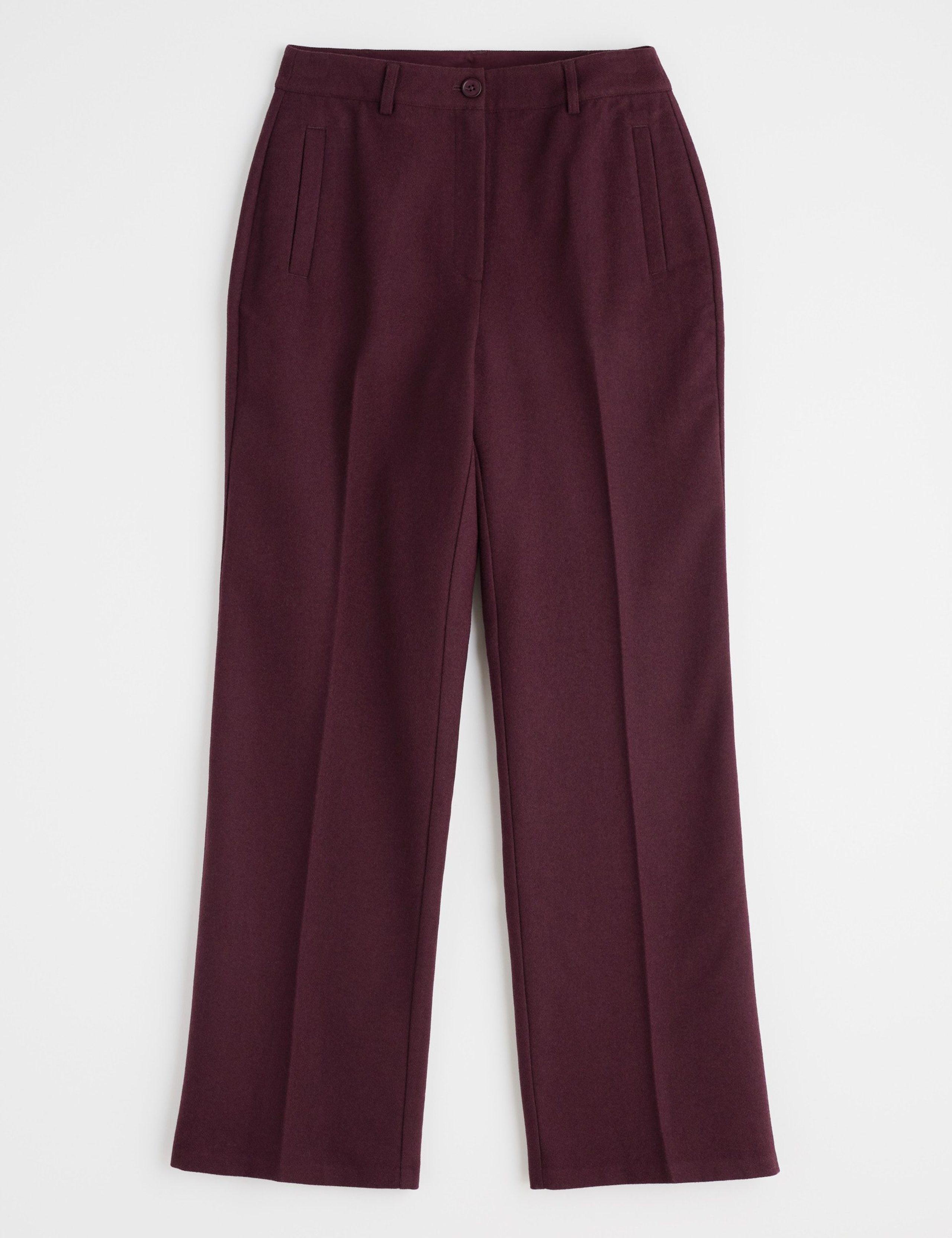 Wool Blend Straight Leg Trousers 2 of 5