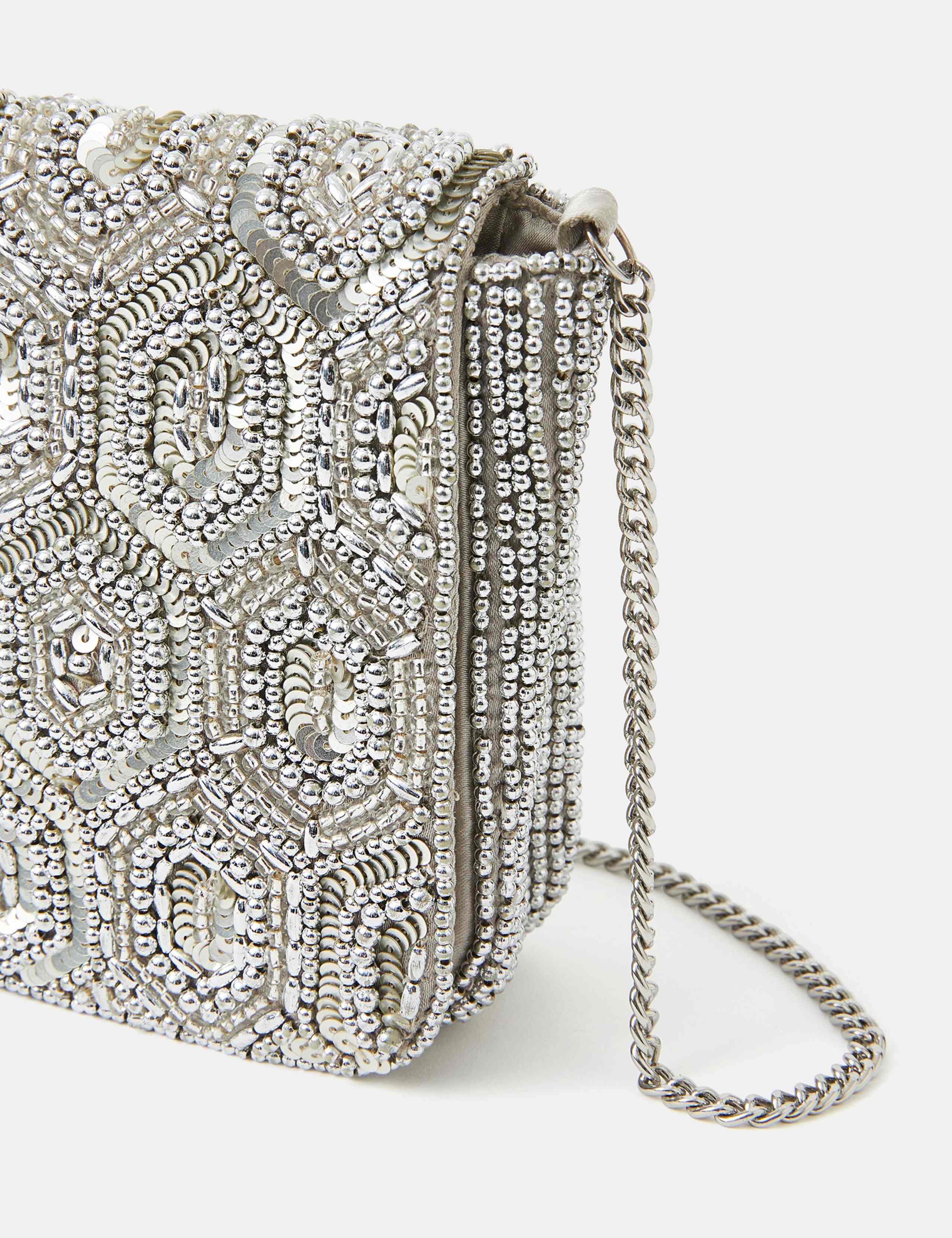 Geometric Beaded Chain Strap Clutch Bag 5 of 5