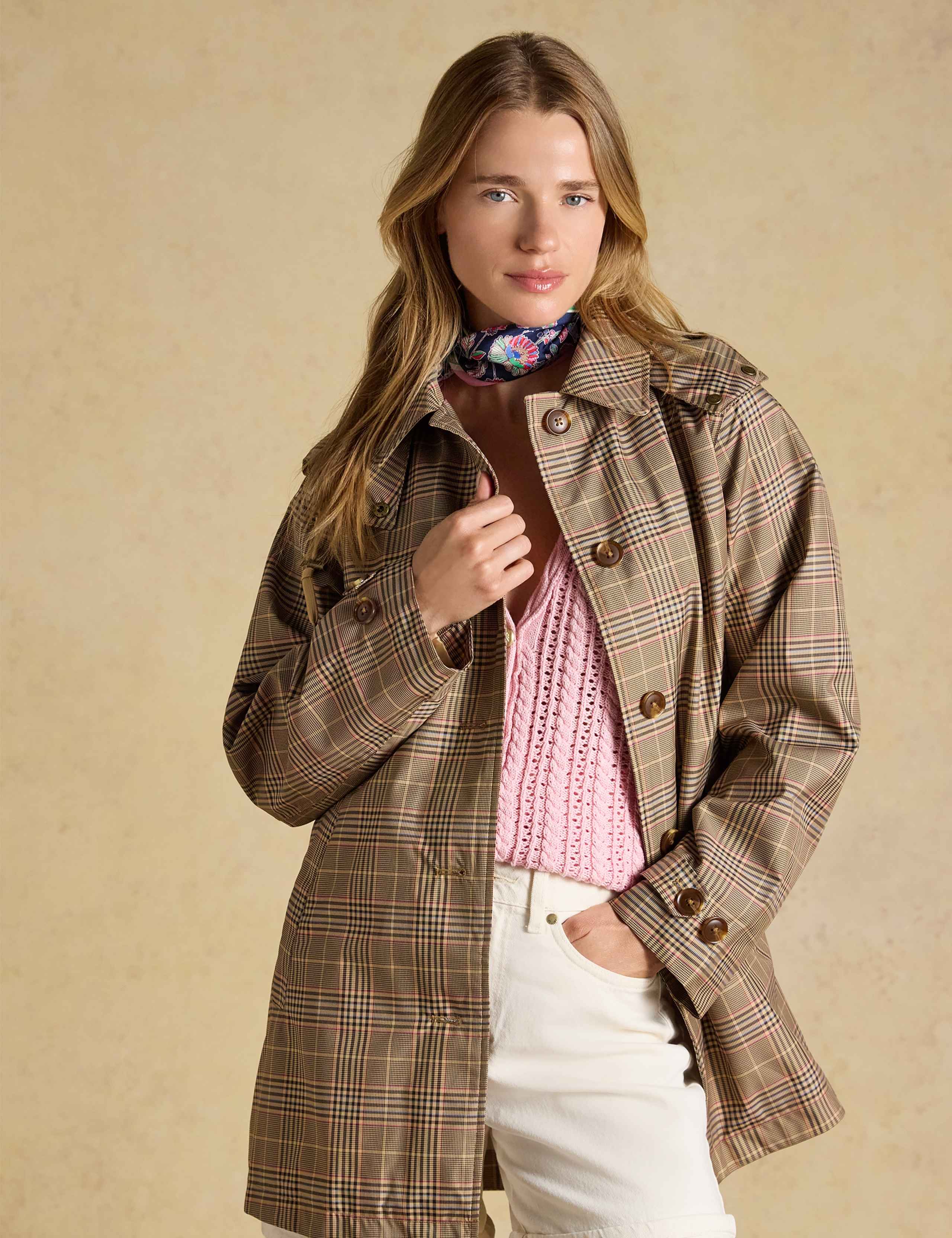 Waterproof Checked Hooded Raincoat 6 of 11