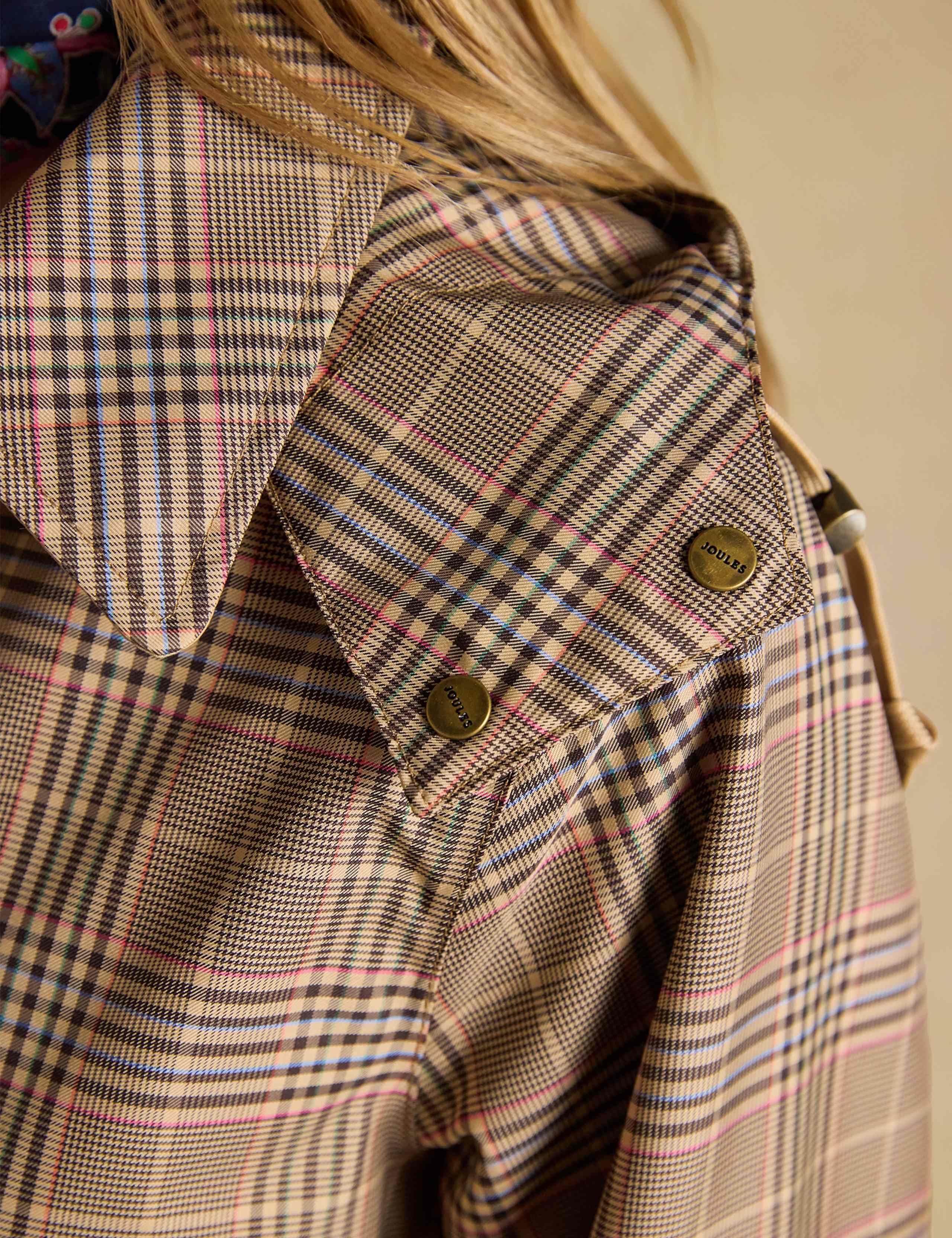 Waterproof Checked Hooded Raincoat 7 of 11