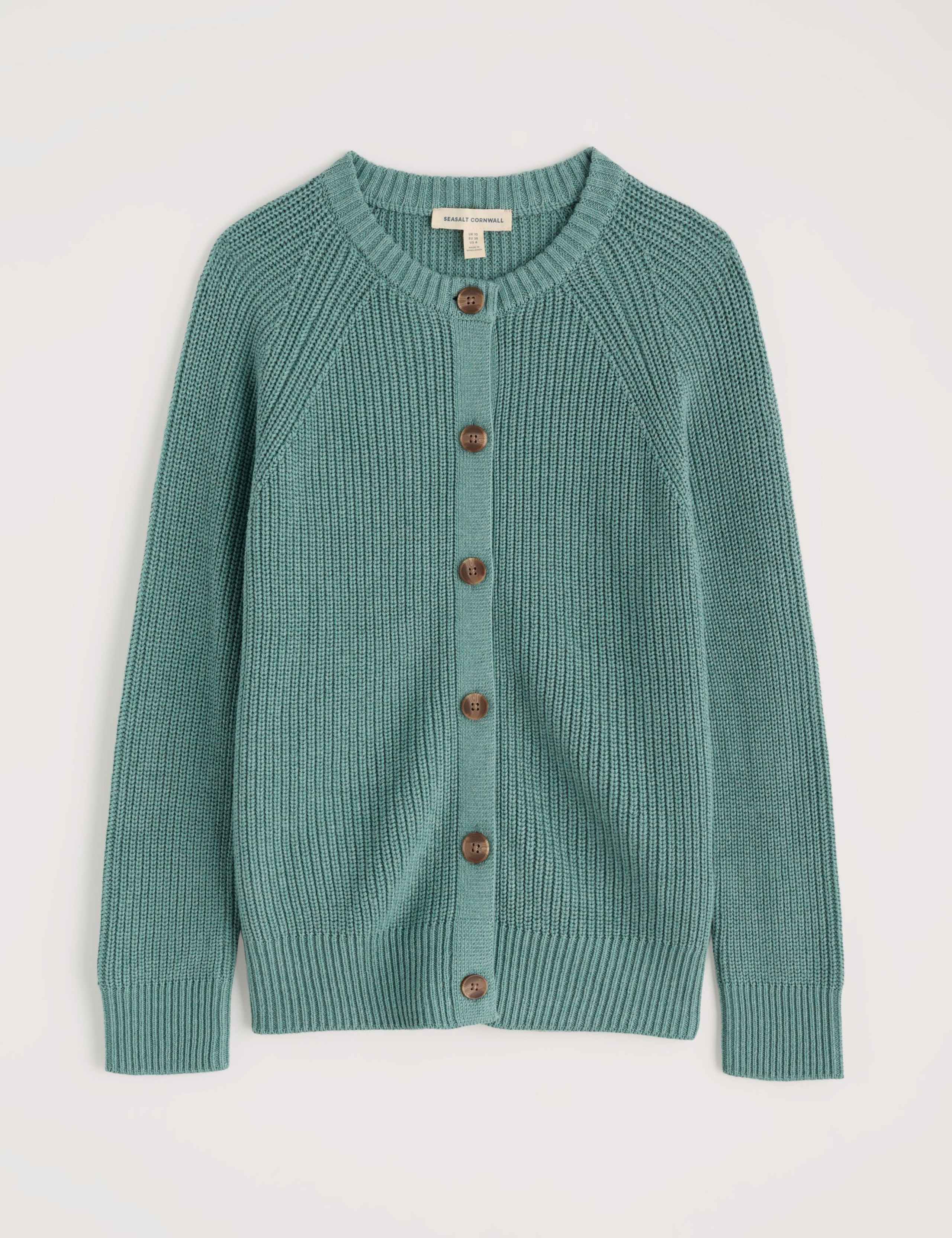 Pure Cotton Textured Relaxed Cardigan 2 of 5