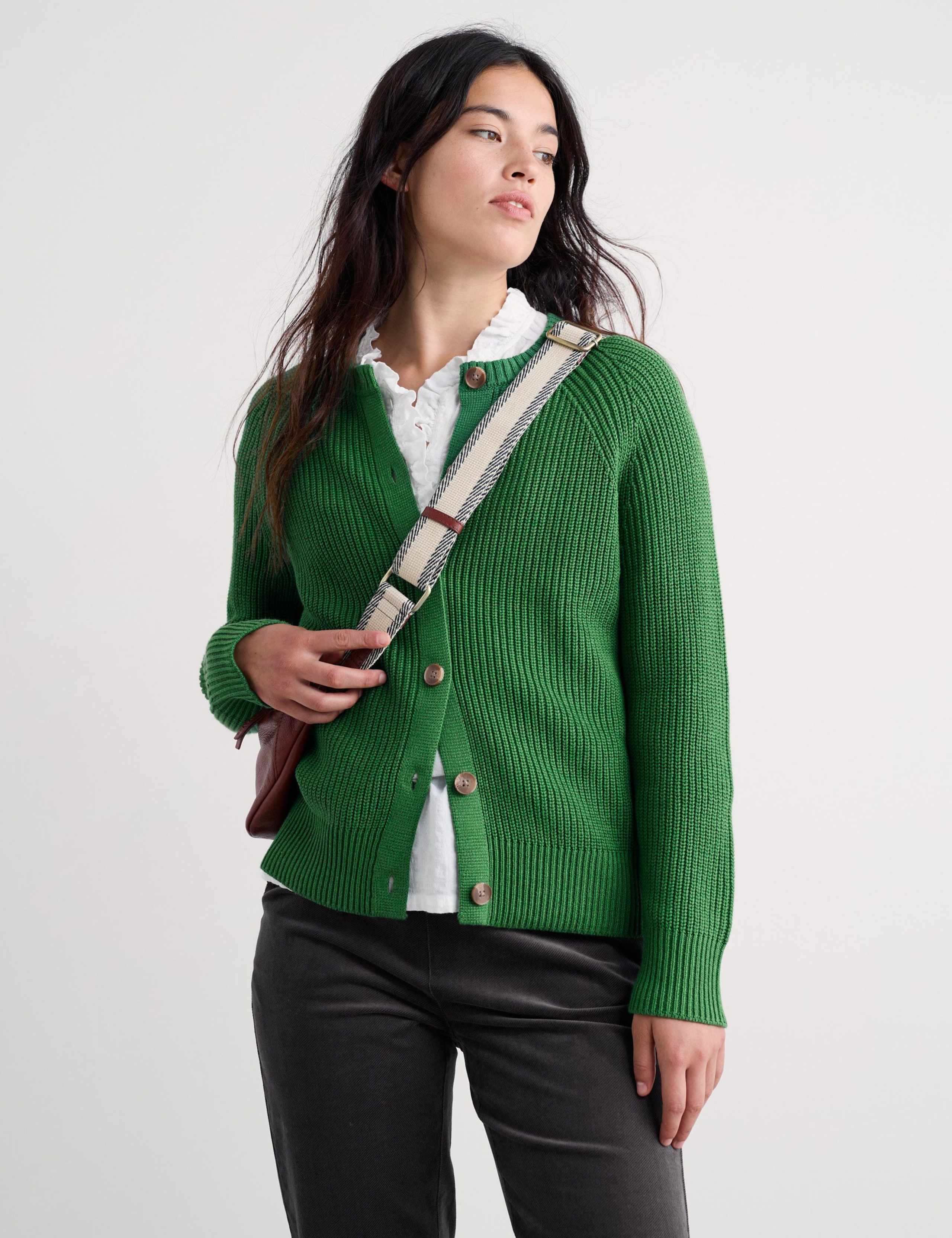 Pure Cotton Textured Relaxed Cardigan 3 of 5