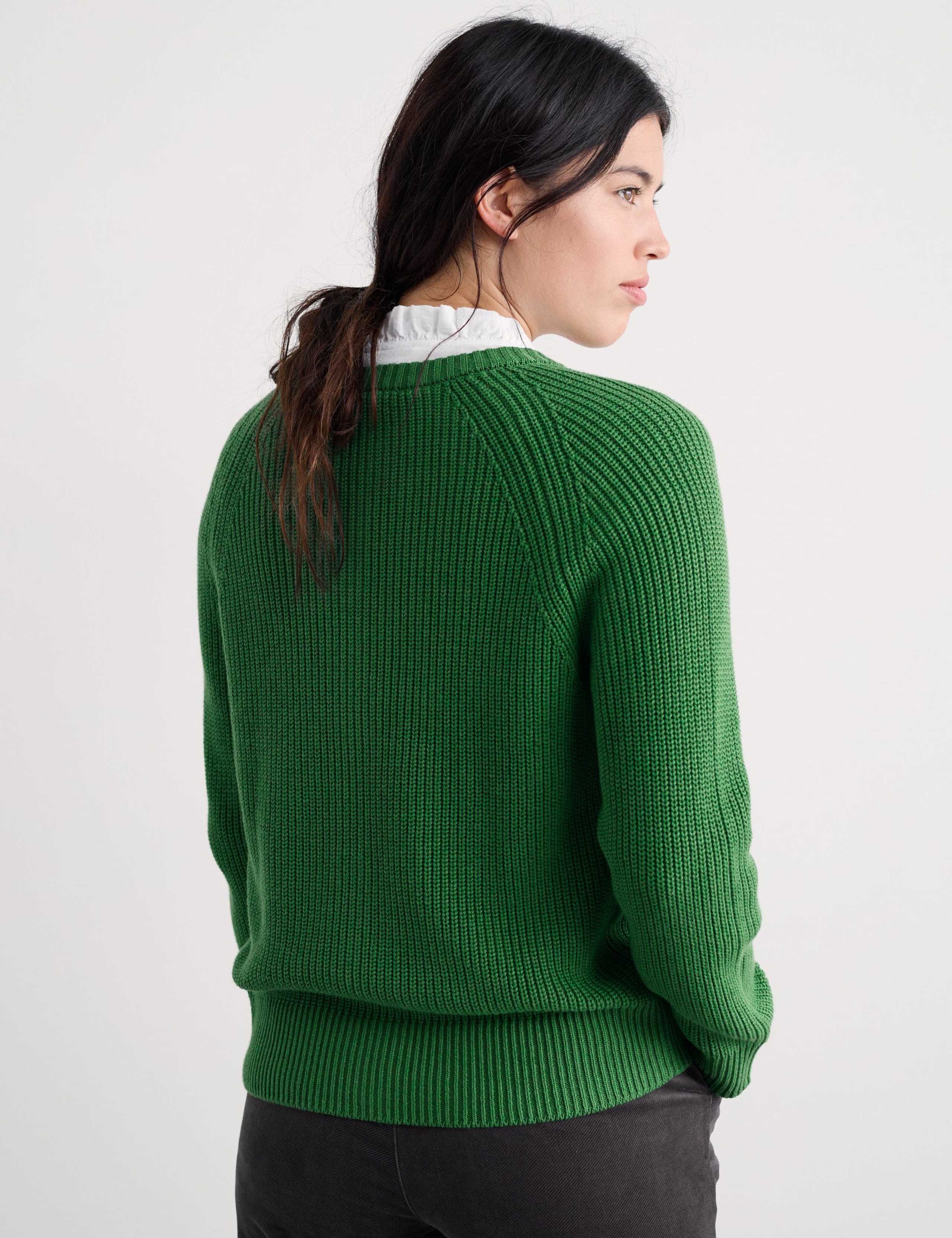 Pure Cotton Textured Relaxed Cardigan 4 of 5