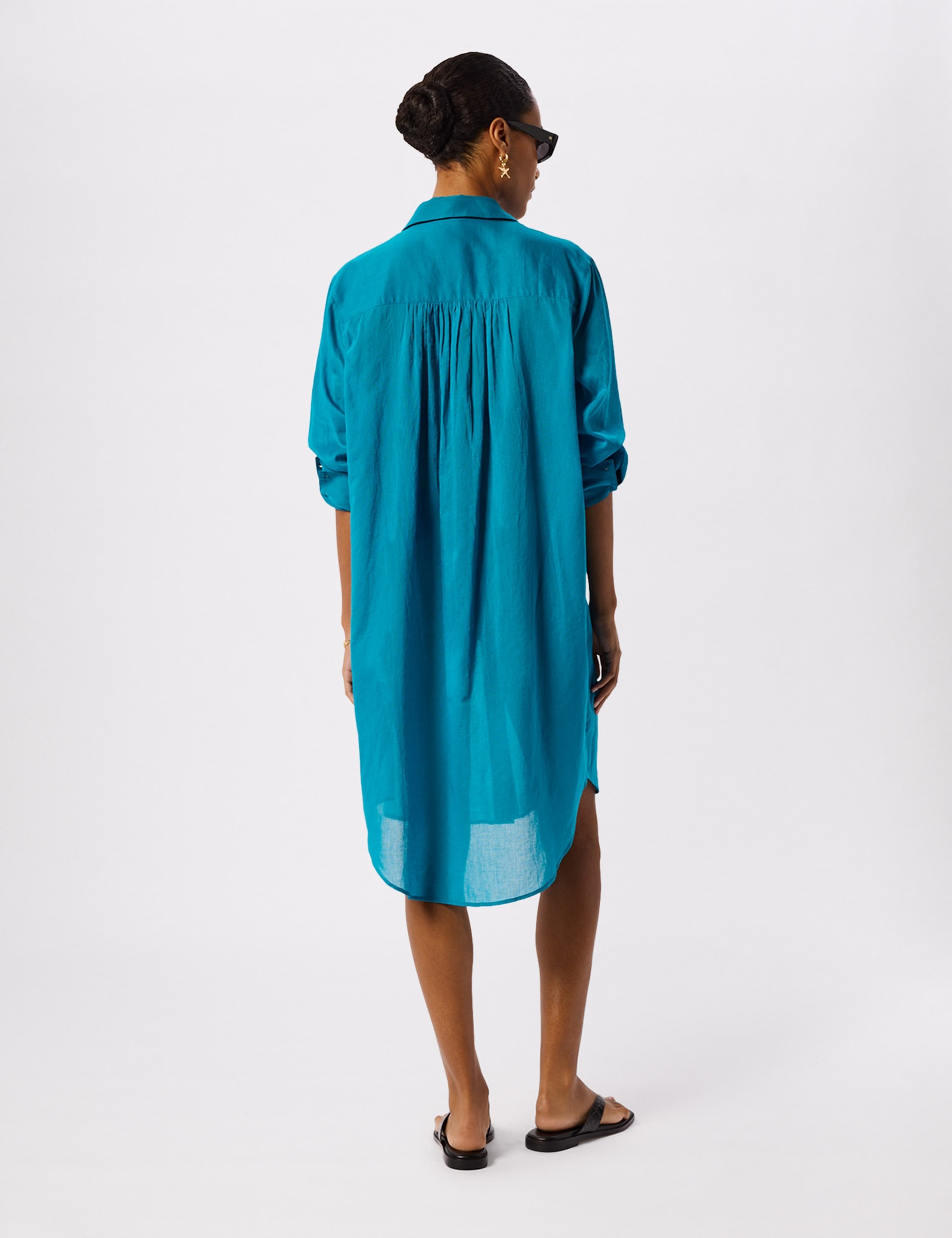 Pure Cotton Button Through Beach Dress 5 of 5