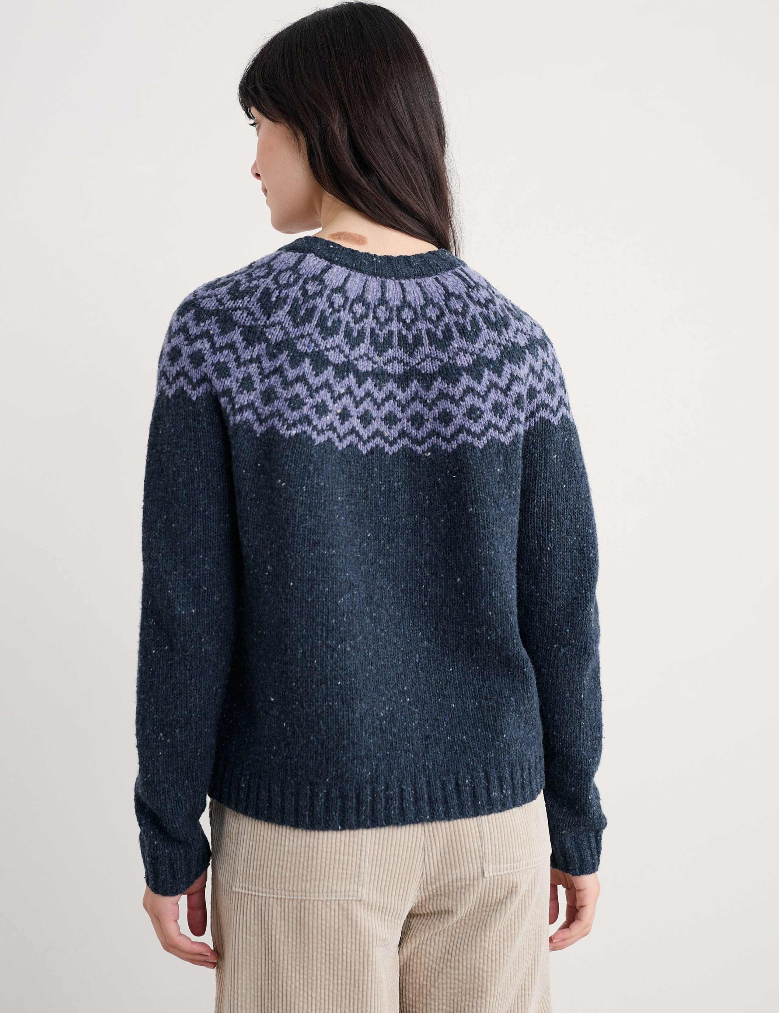 Merino Wool Rich Fair Isle Cardigan 4 of 5