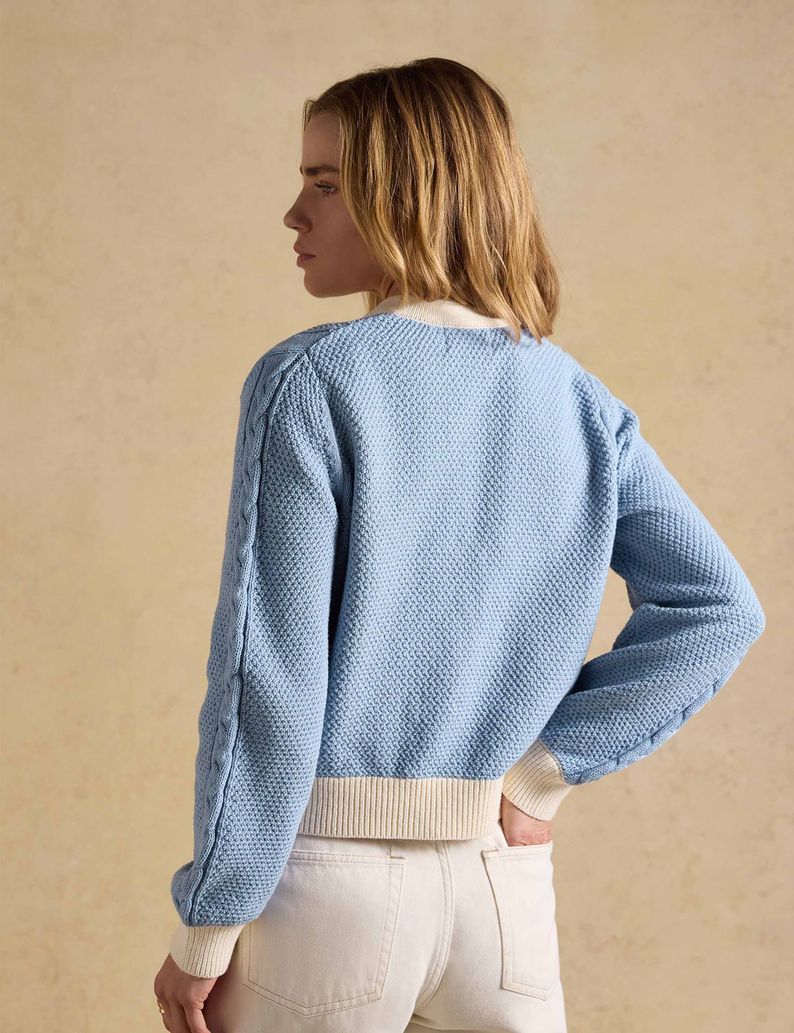 Pure Cotton Cable Knit Cardigan 4 of 8