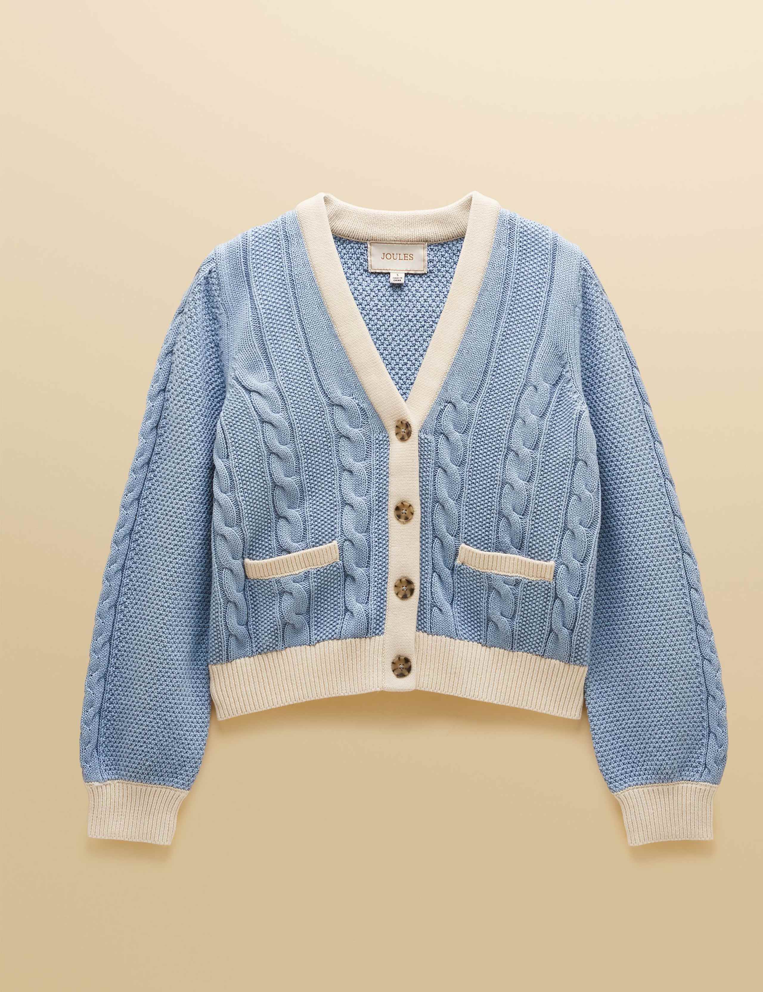 Pure Cotton Cable Knit Cardigan 2 of 8