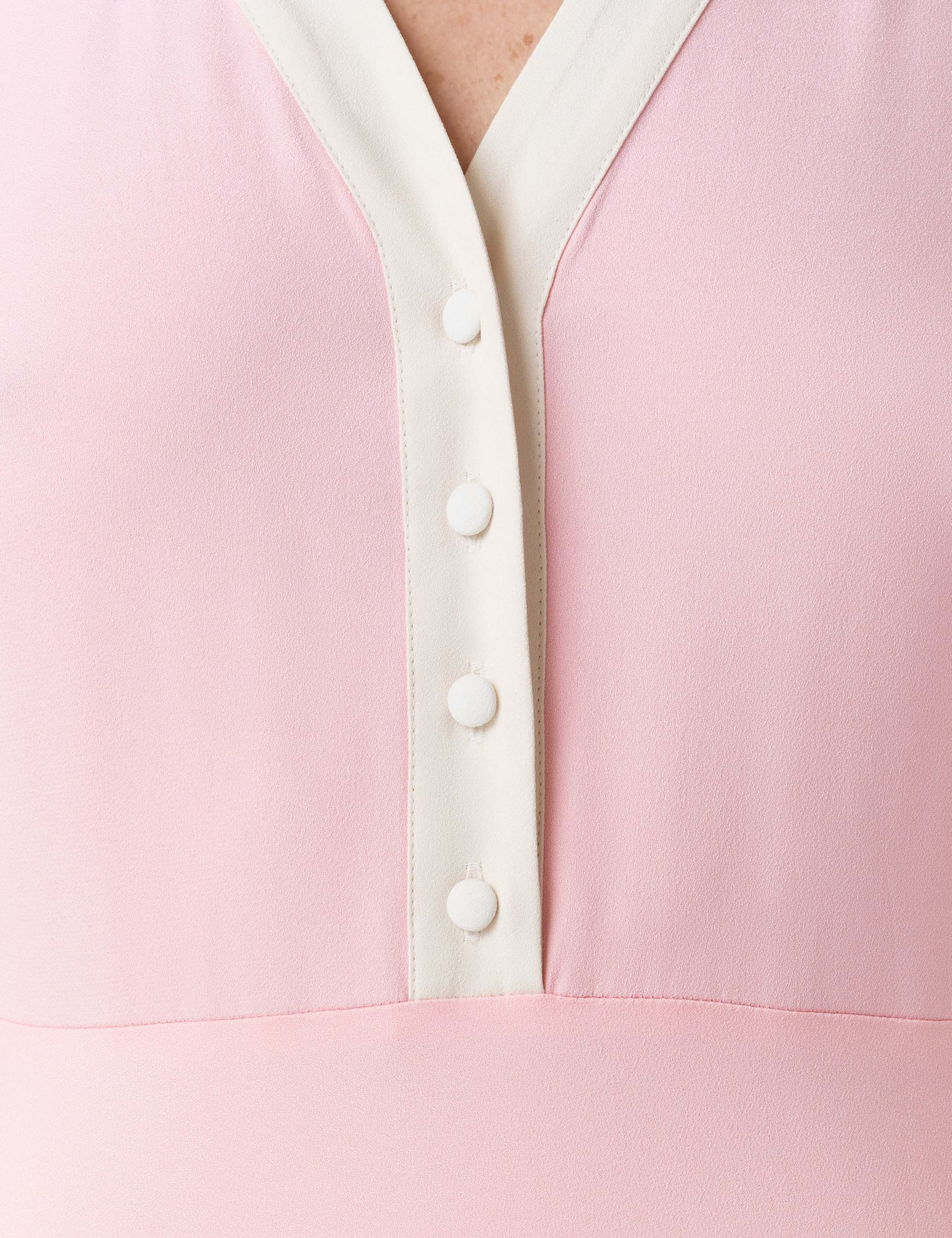 Contrast Collar Midi Shirt Dress 6 of 6