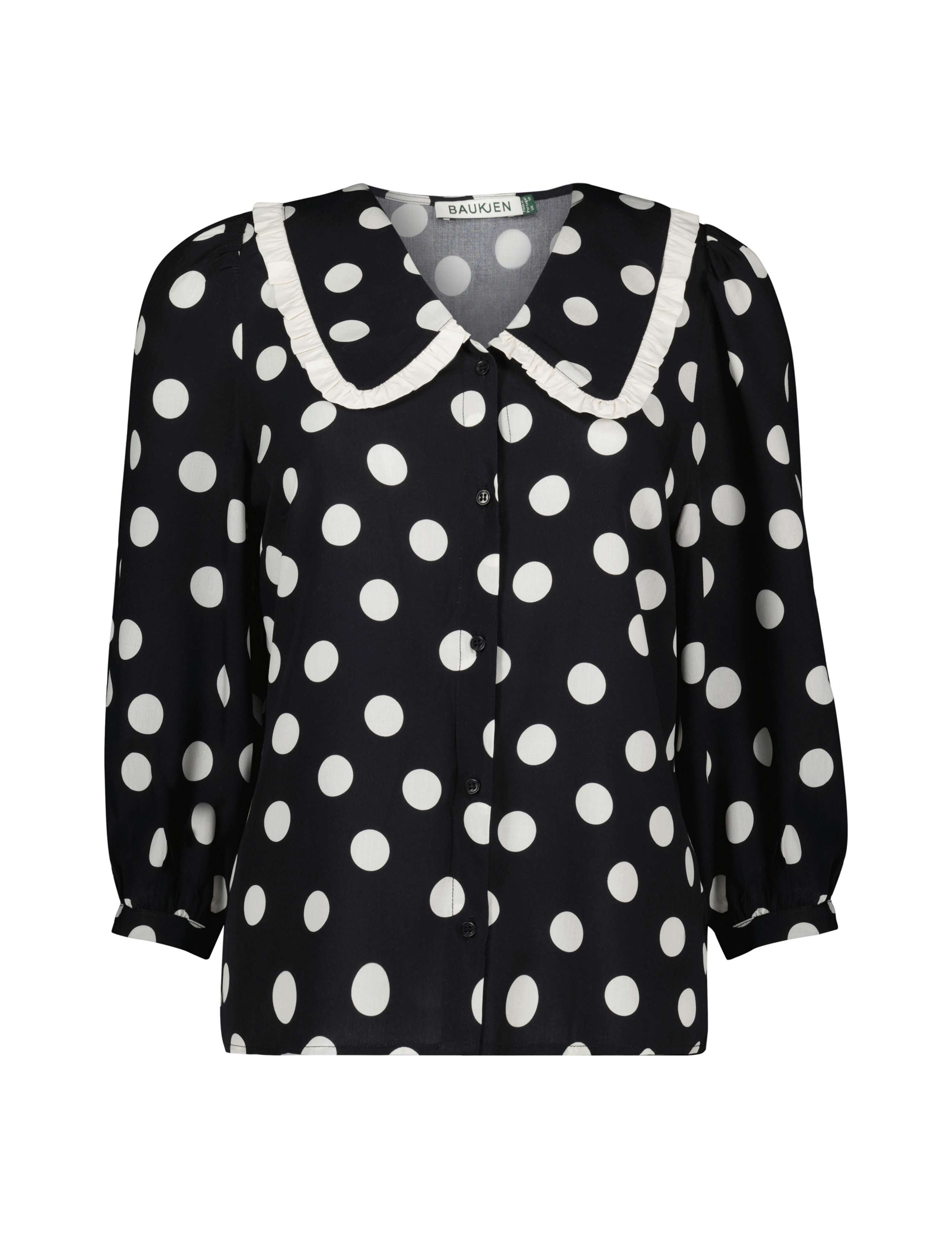 Sosha Polka Dot Collared Button Through Blouse 2 of 5