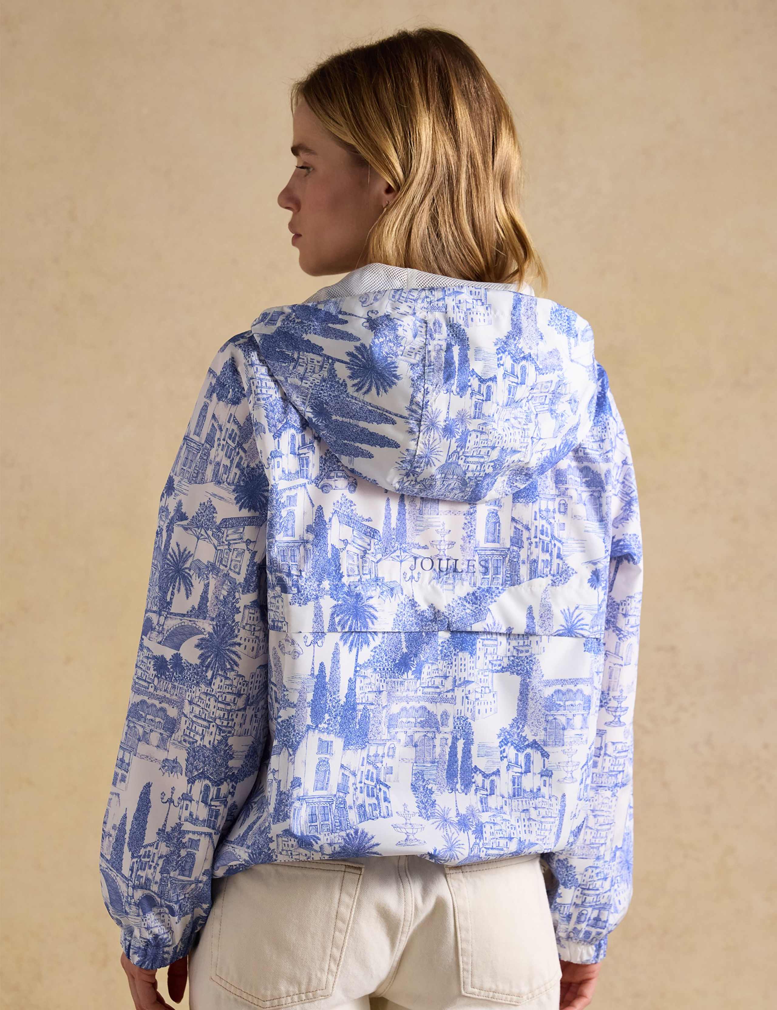 Printed Hooded Packaway Waterproof Raincoat 4 of 13