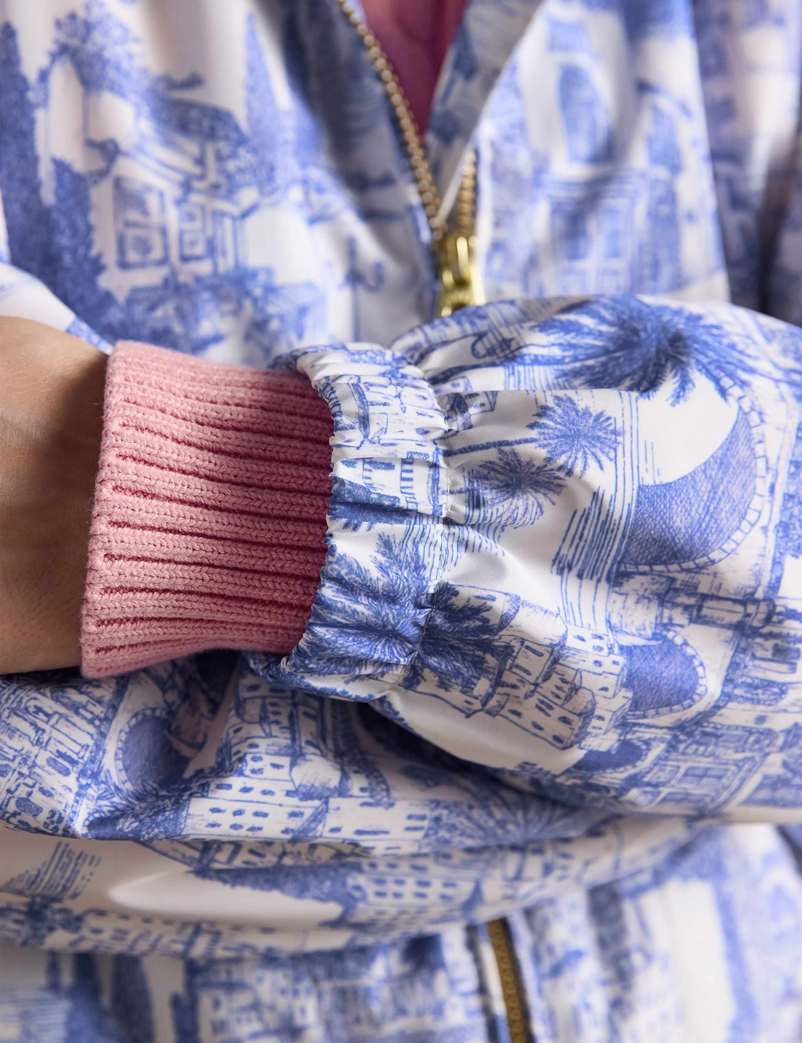 Printed Hooded Packaway Waterproof Raincoat 7 of 13