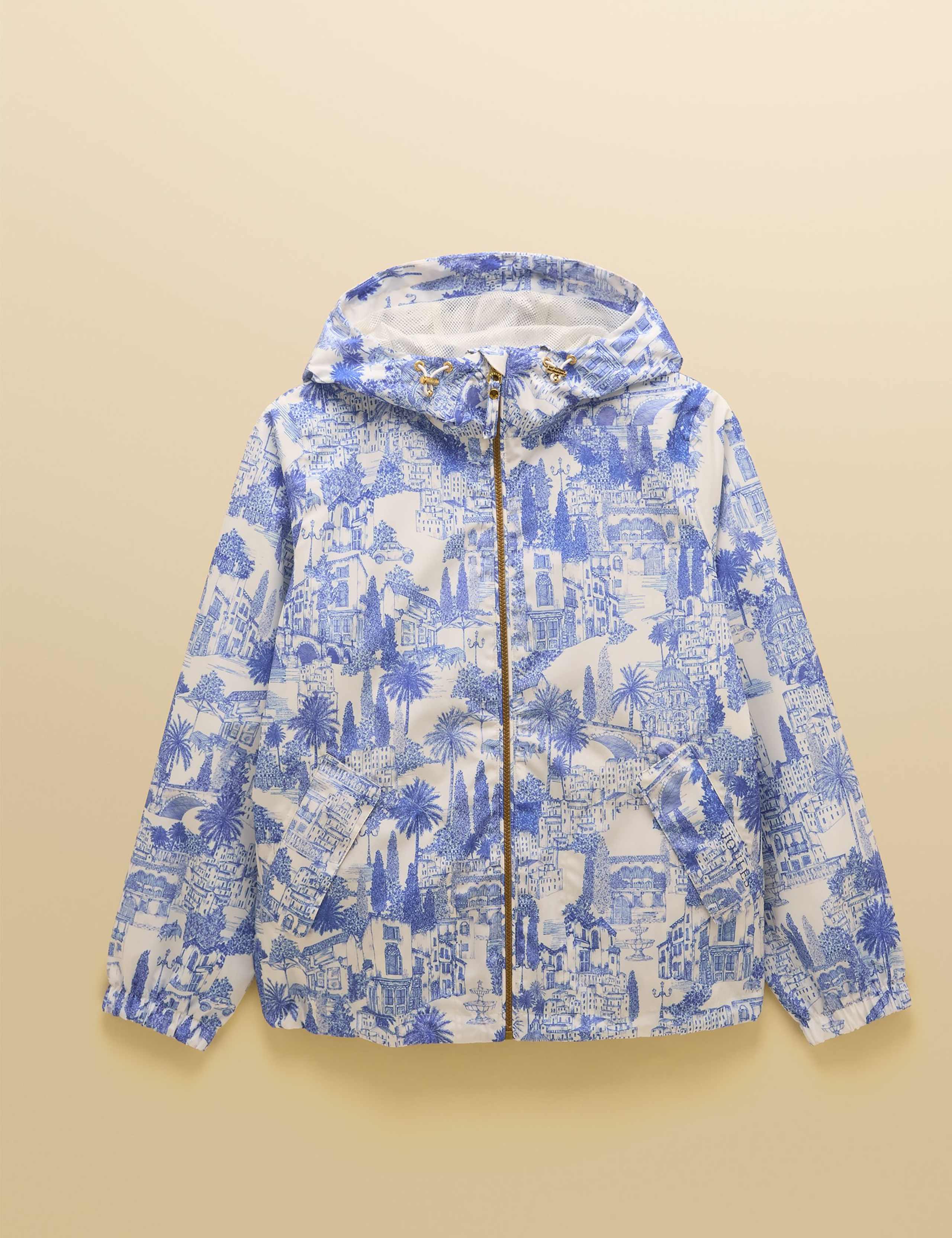 Printed Hooded Packaway Waterproof Raincoat 2 of 13