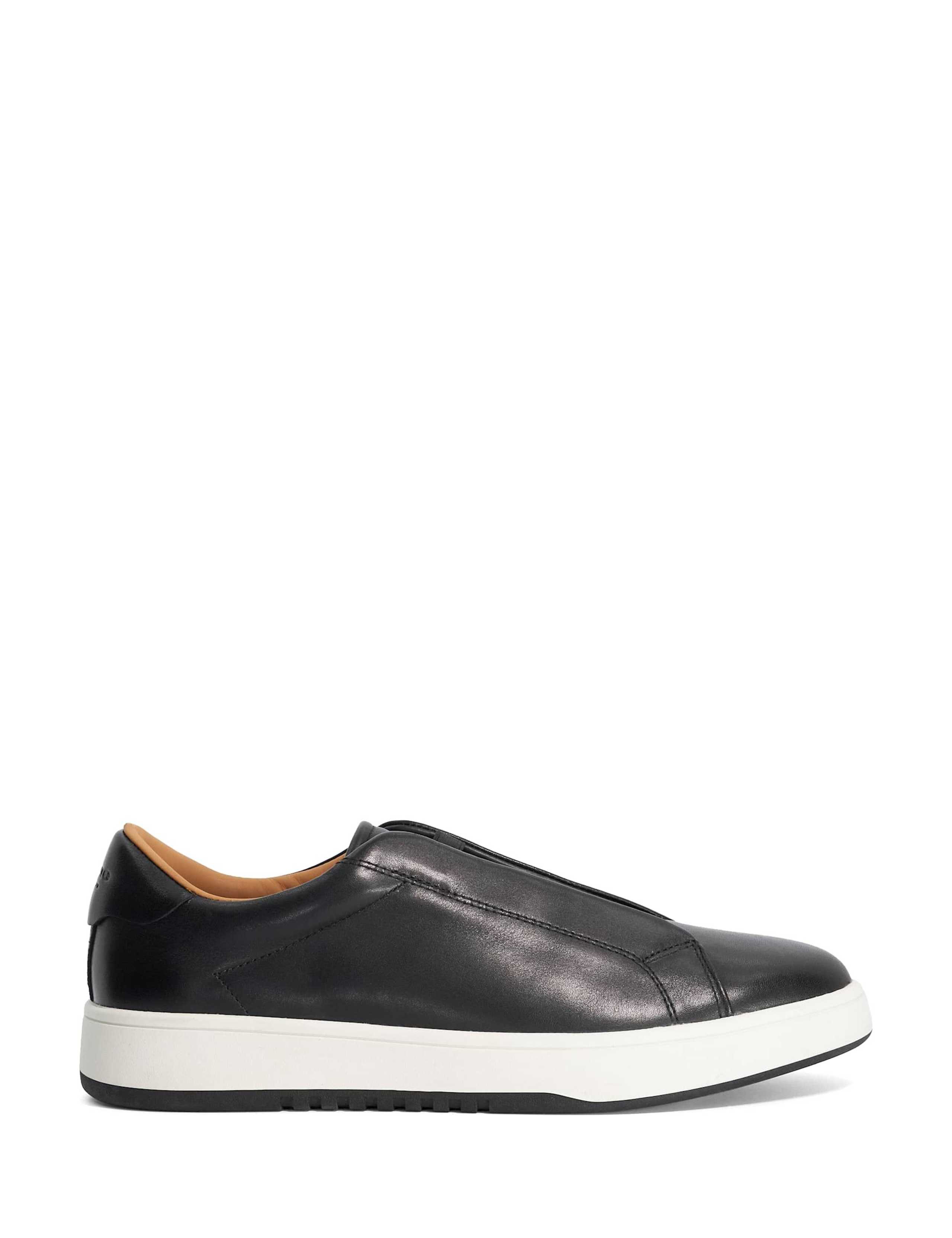 Wide Fit Leather Slip On Trainers 1 of 6
