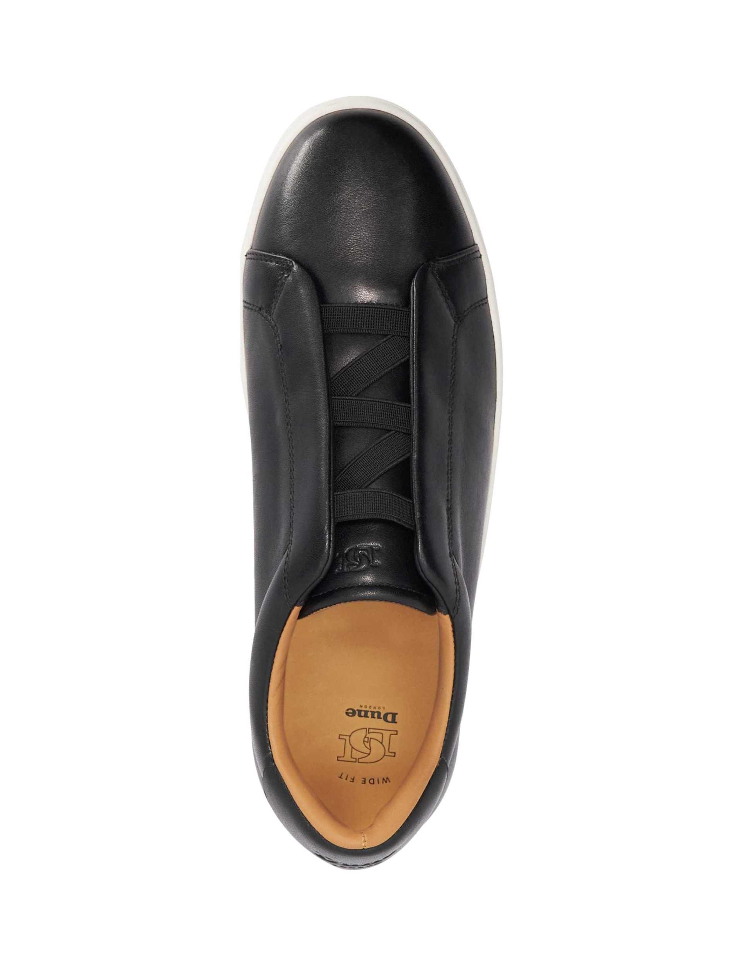 Wide Fit Leather Slip On Trainers 4 of 6