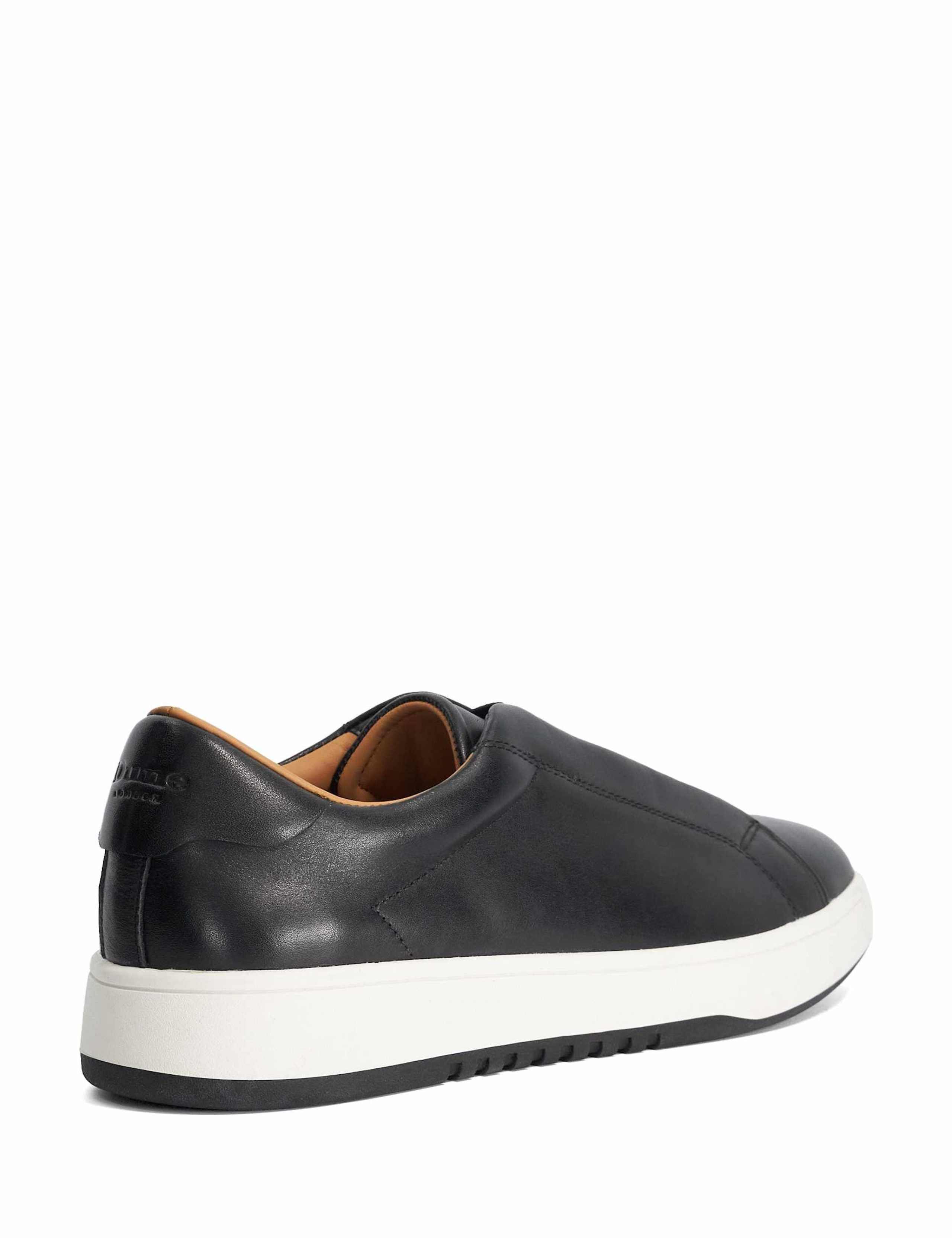 Wide Fit Leather Slip On Trainers 5 of 6