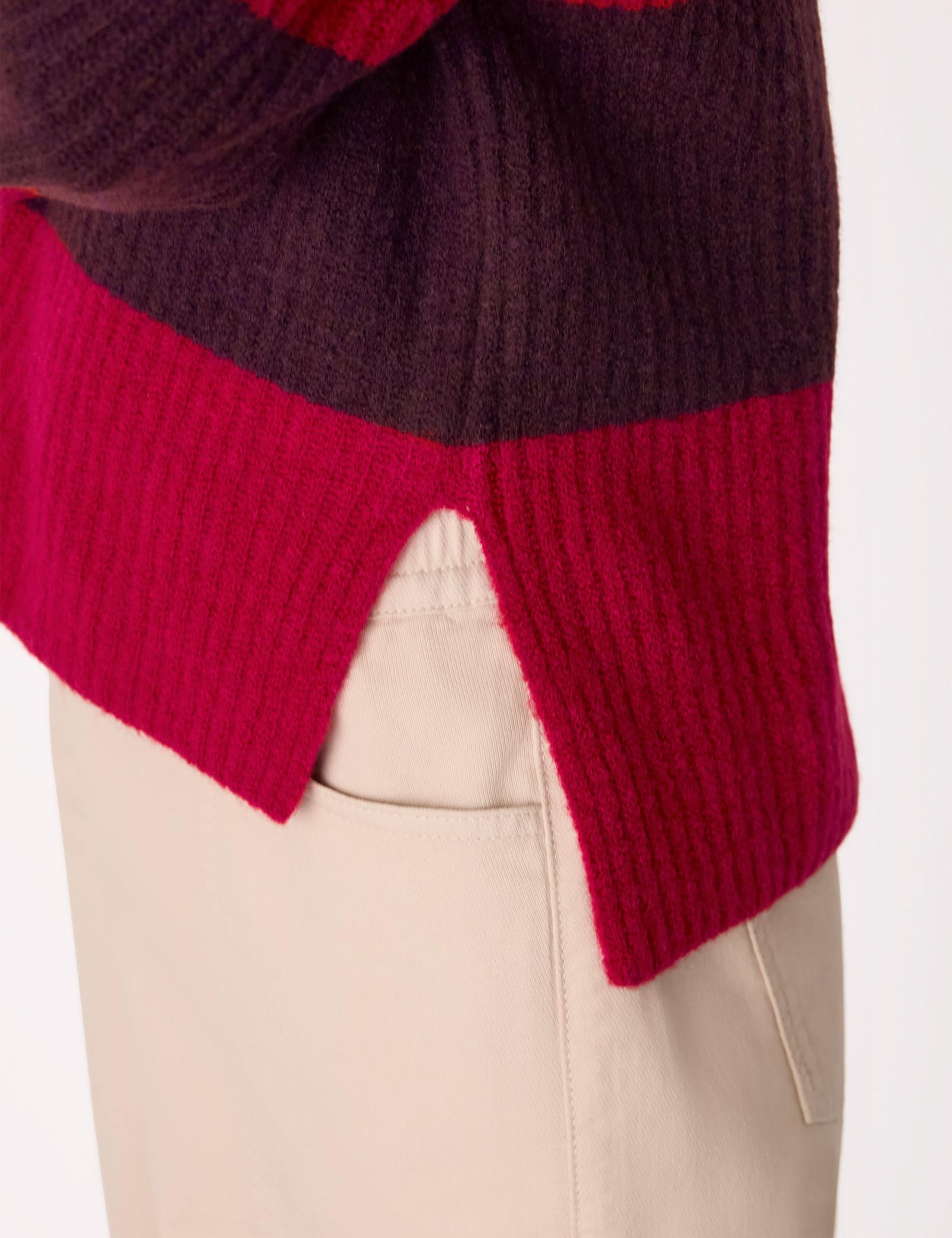 Wool Blend Striped Crew Neck Jumper 4 of 4