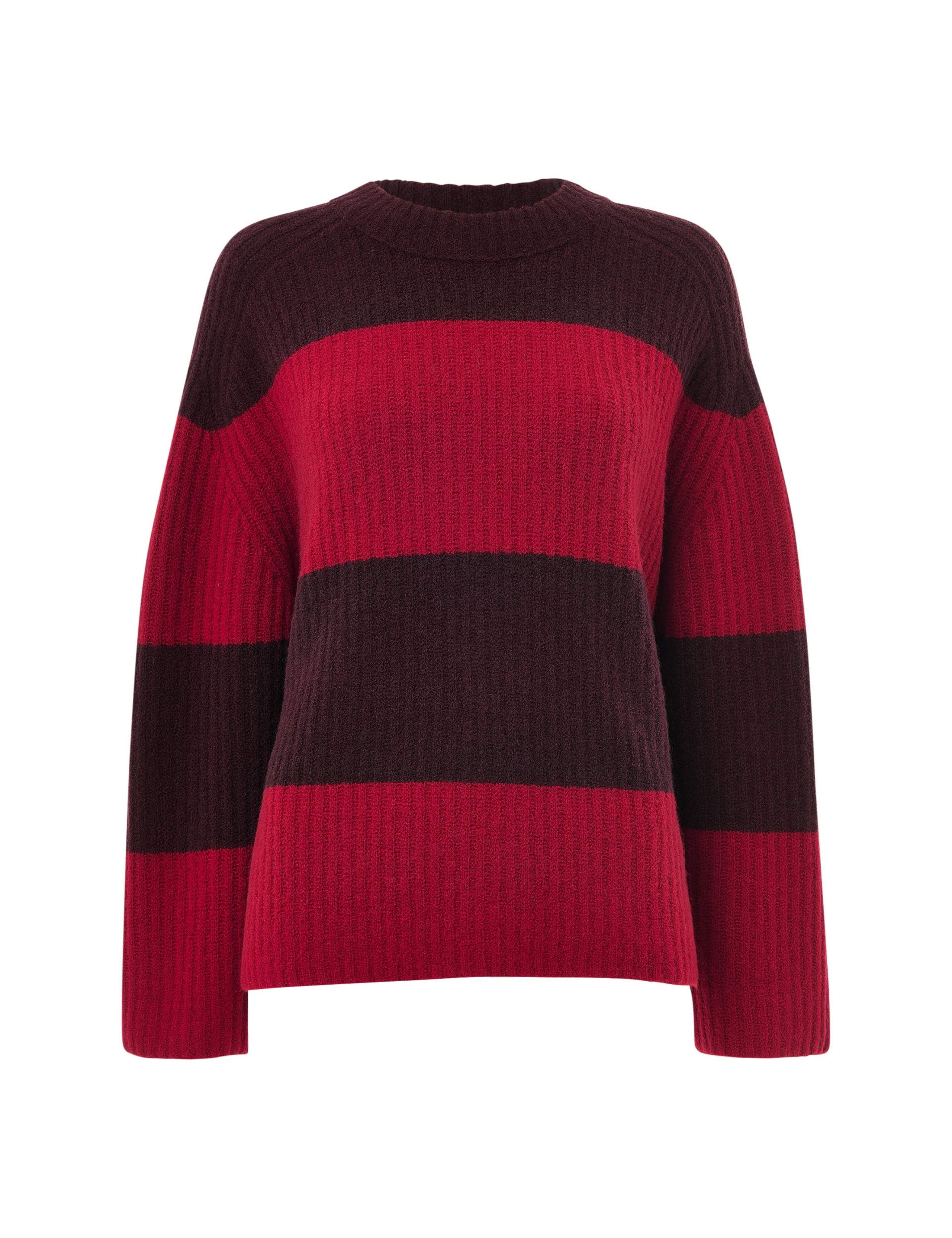 Wool Blend Striped Crew Neck Jumper 2 of 4
