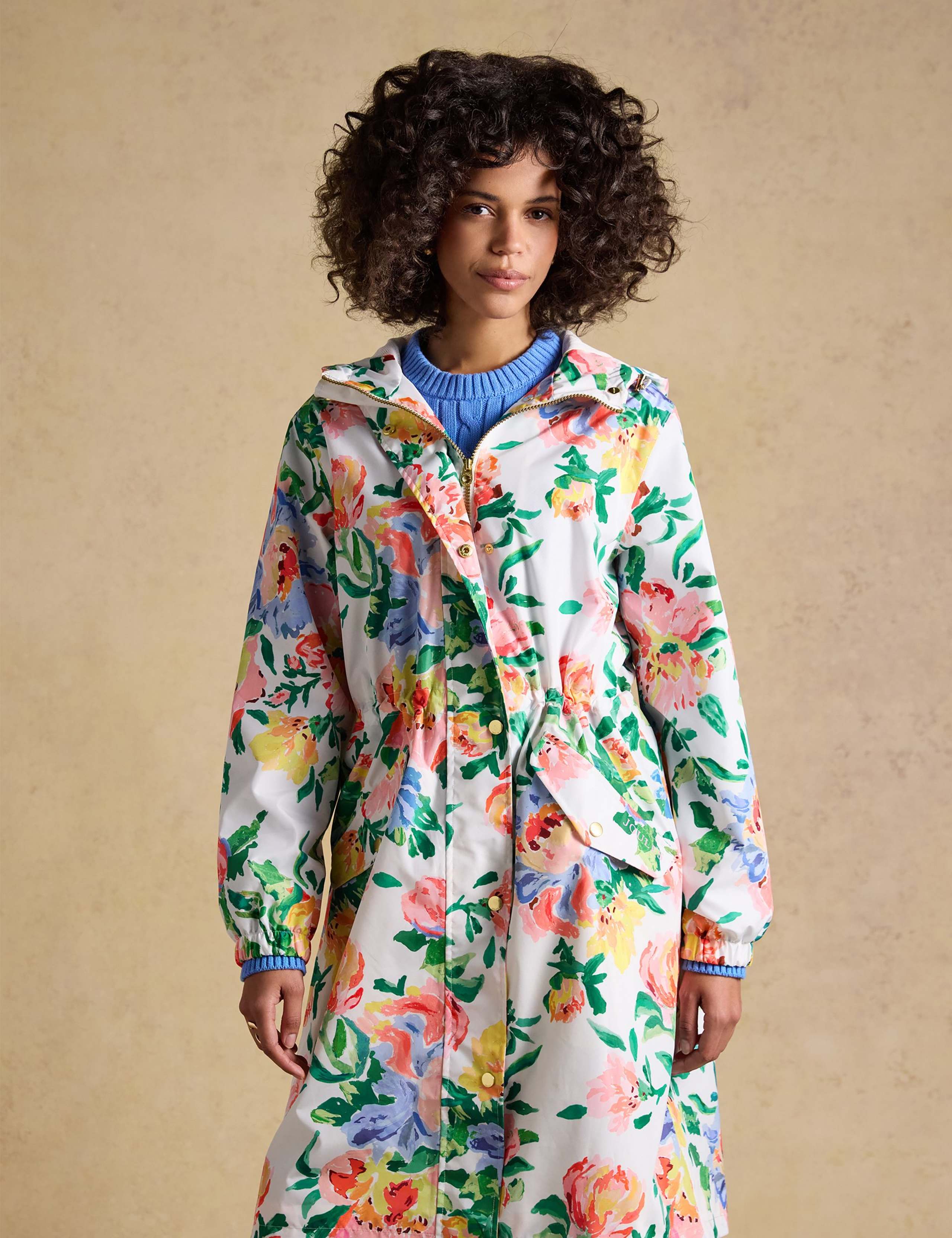 Waterproof Floral Hooded Packaway Raincoat 4 of 12