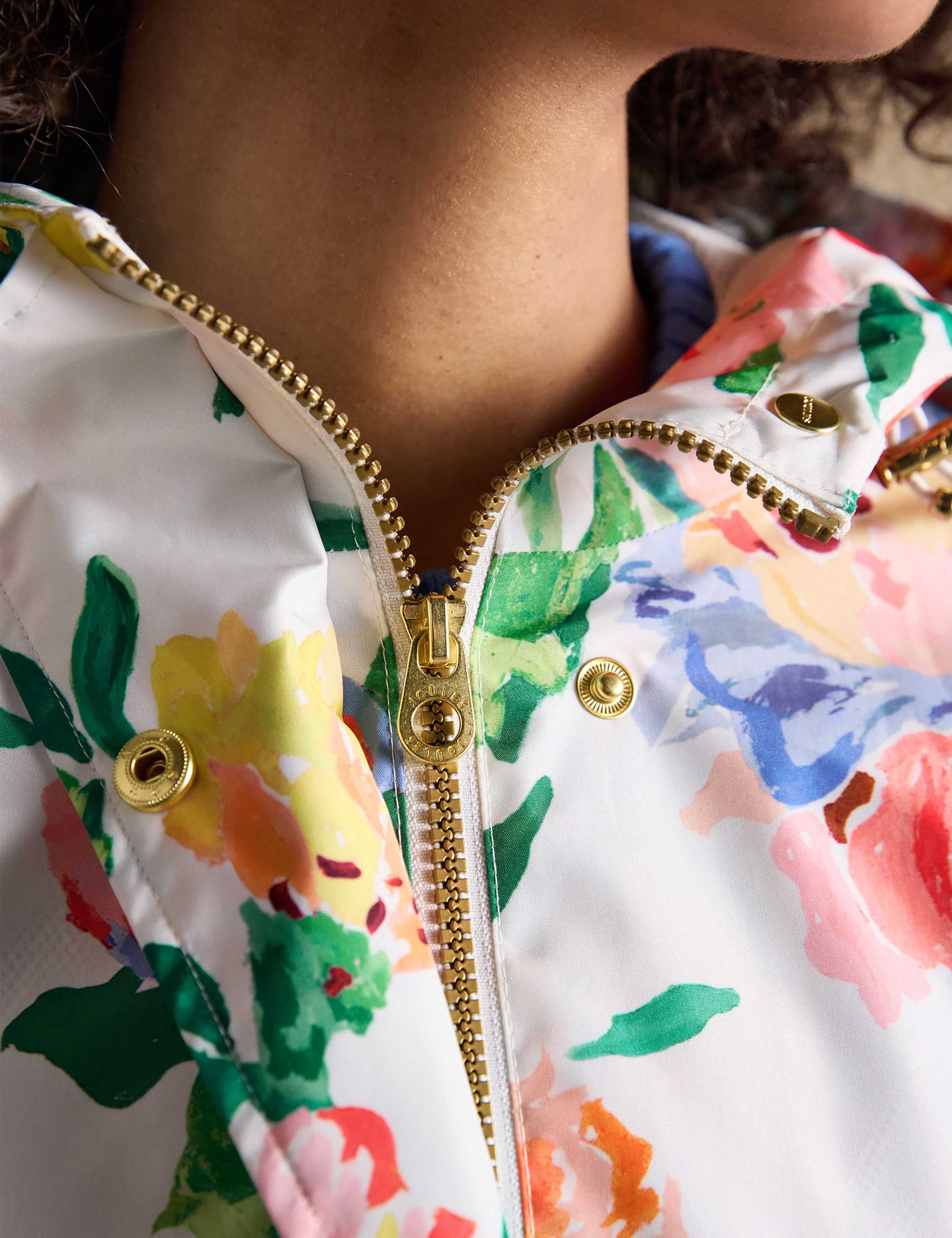 Waterproof Floral Hooded Packaway Raincoat 7 of 12