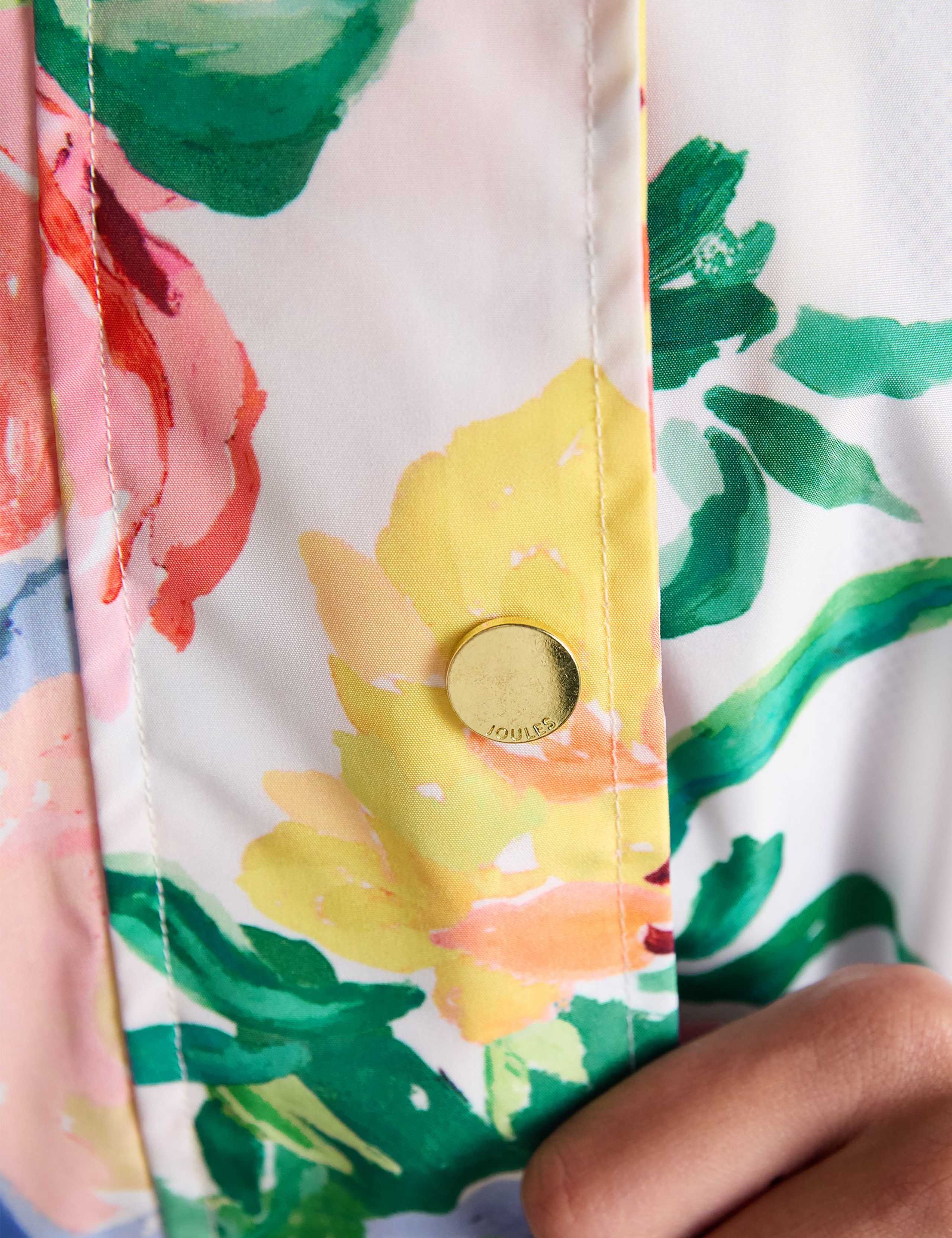 Waterproof Floral Hooded Packaway Raincoat 9 of 12